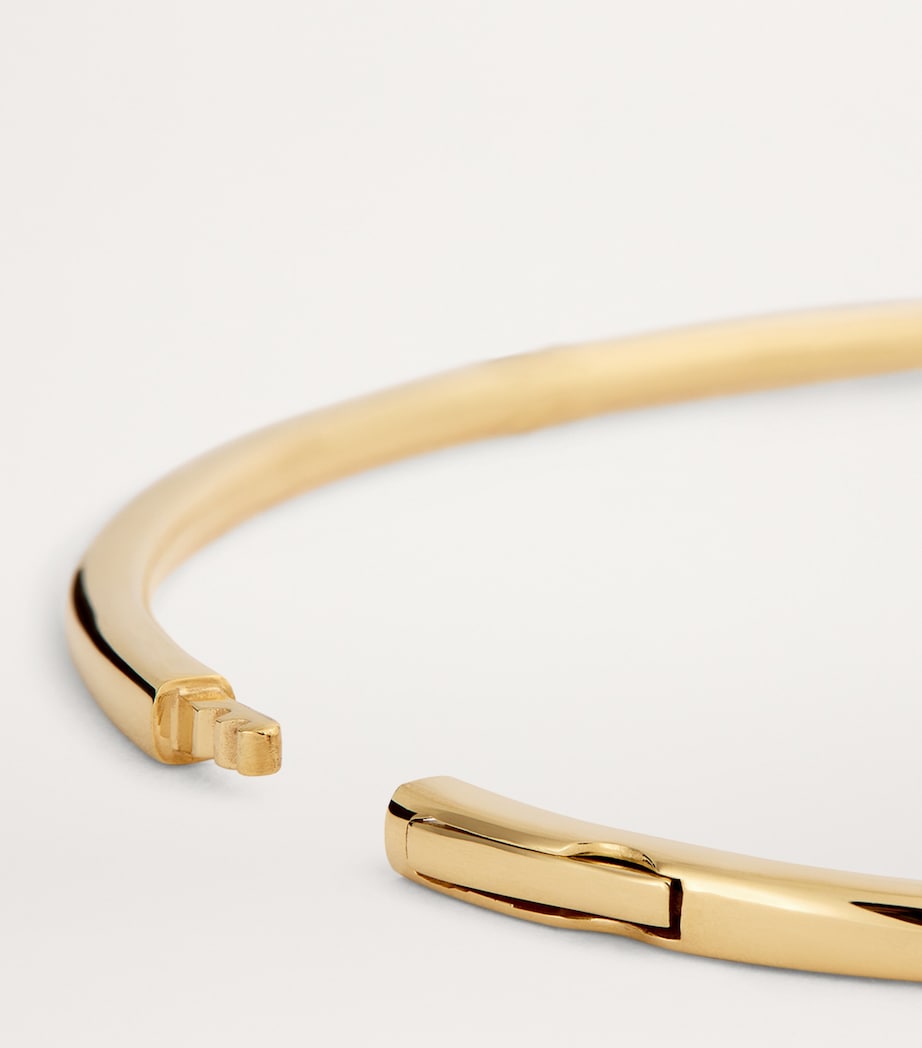 Small Yellow Gold and Diamond Zeus Bangle YELLOW GOLD Image 4
