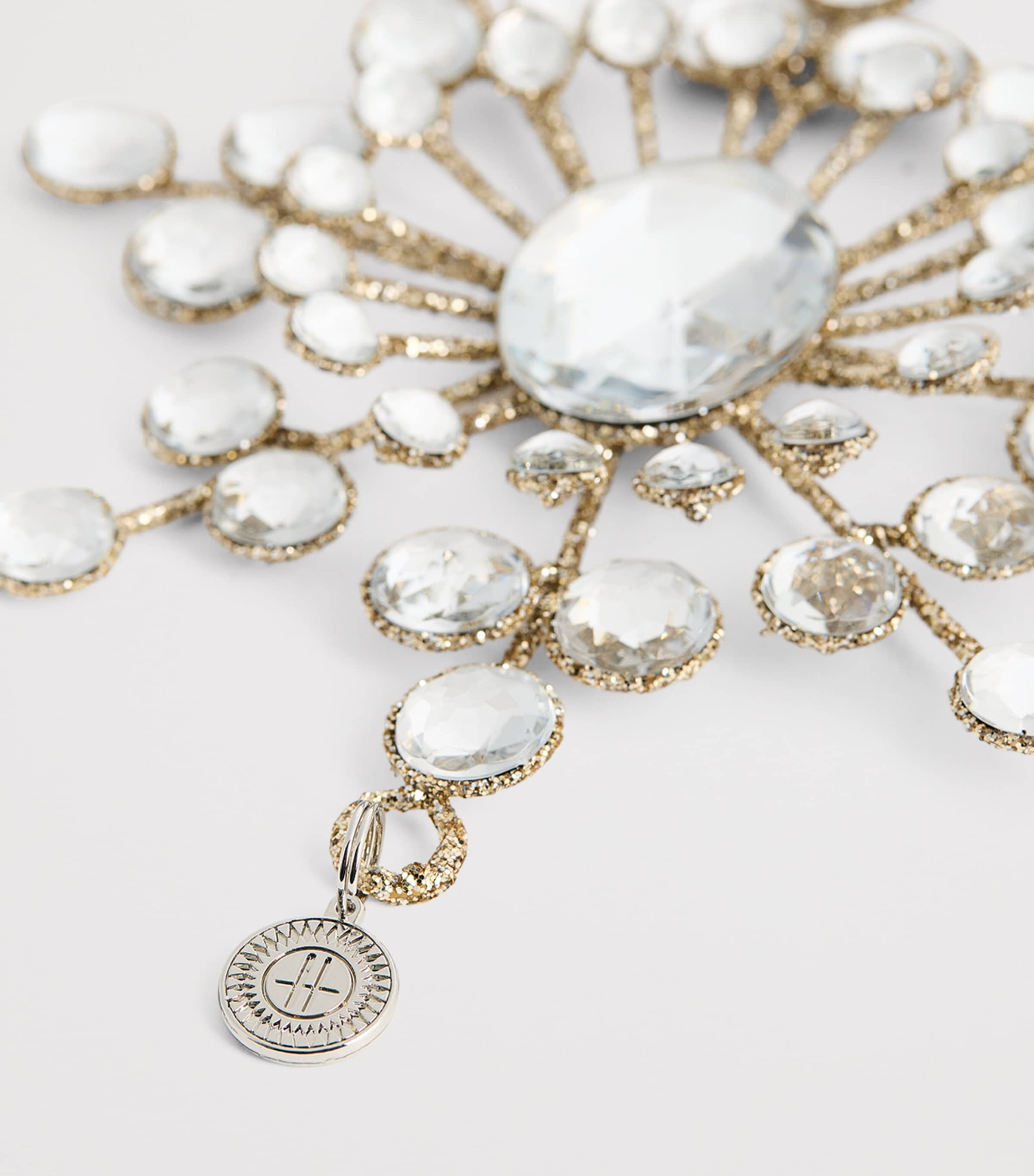 Embellished Snowflake Tree Decoration METALLIC Image 2