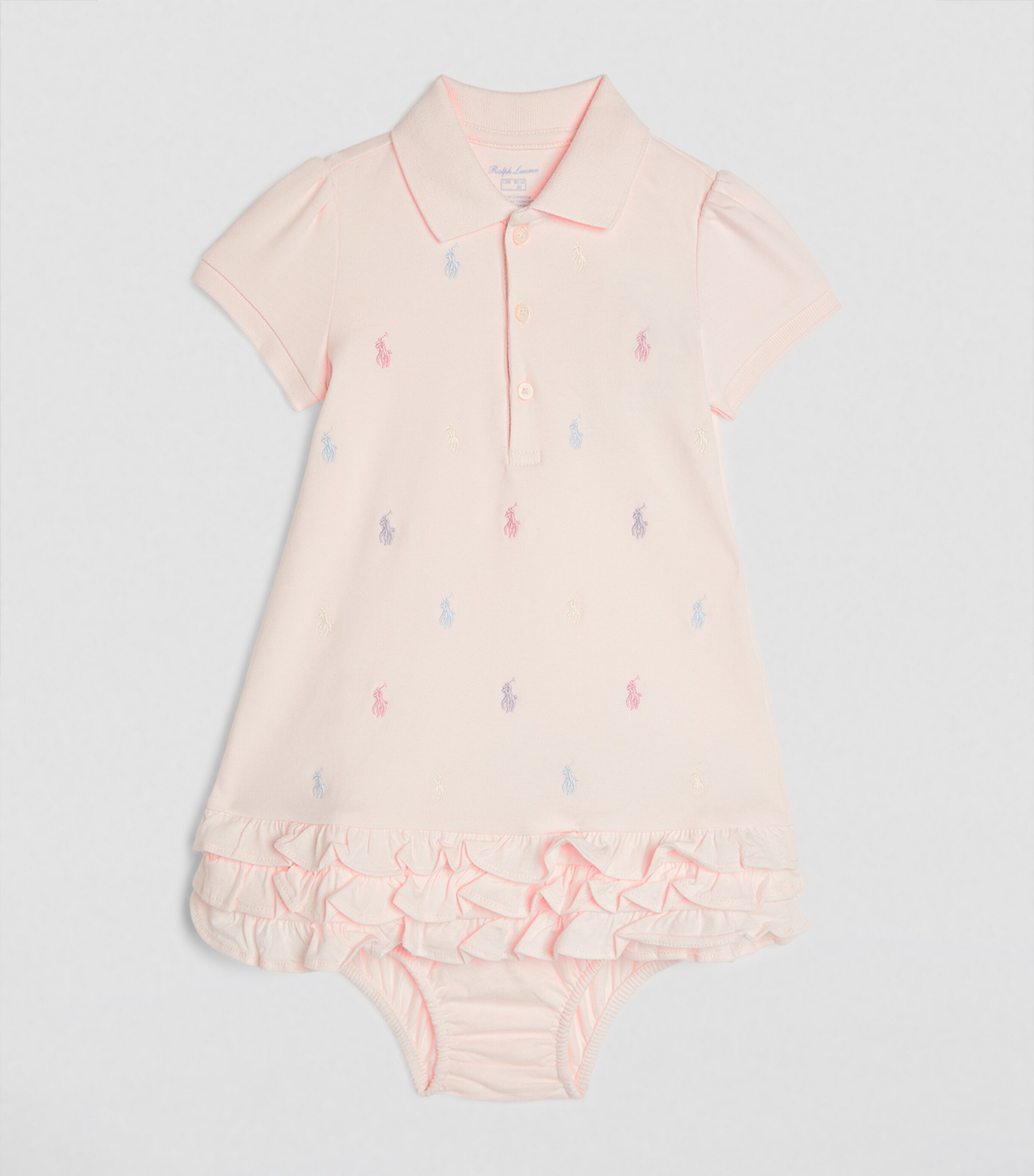 Ralph Lauren Kids Cotton Dress and Bloomers Set 3-24 Months Pink Image 2