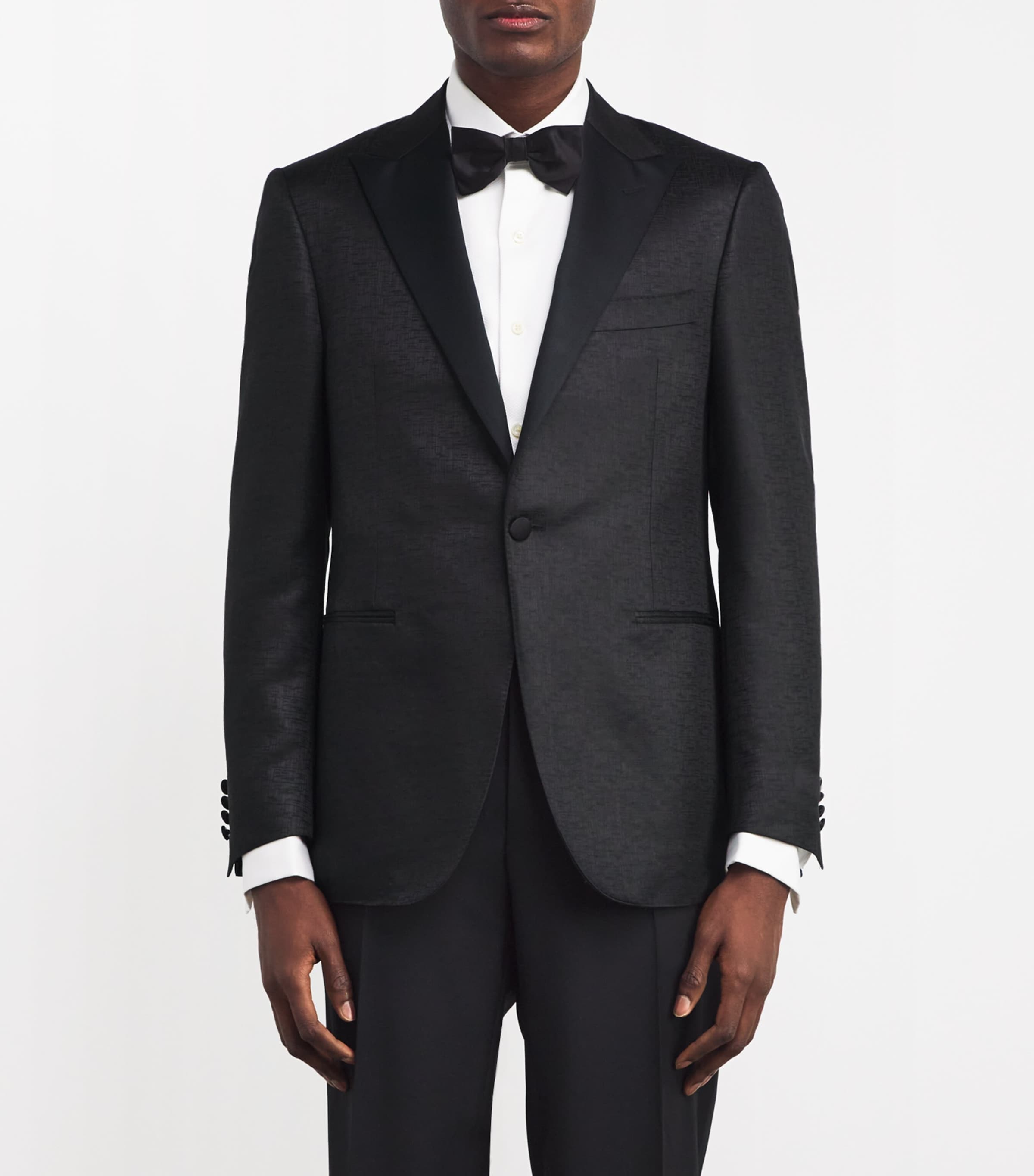 Canali Mens Cotton Textured Cocktail Jacket Image 3