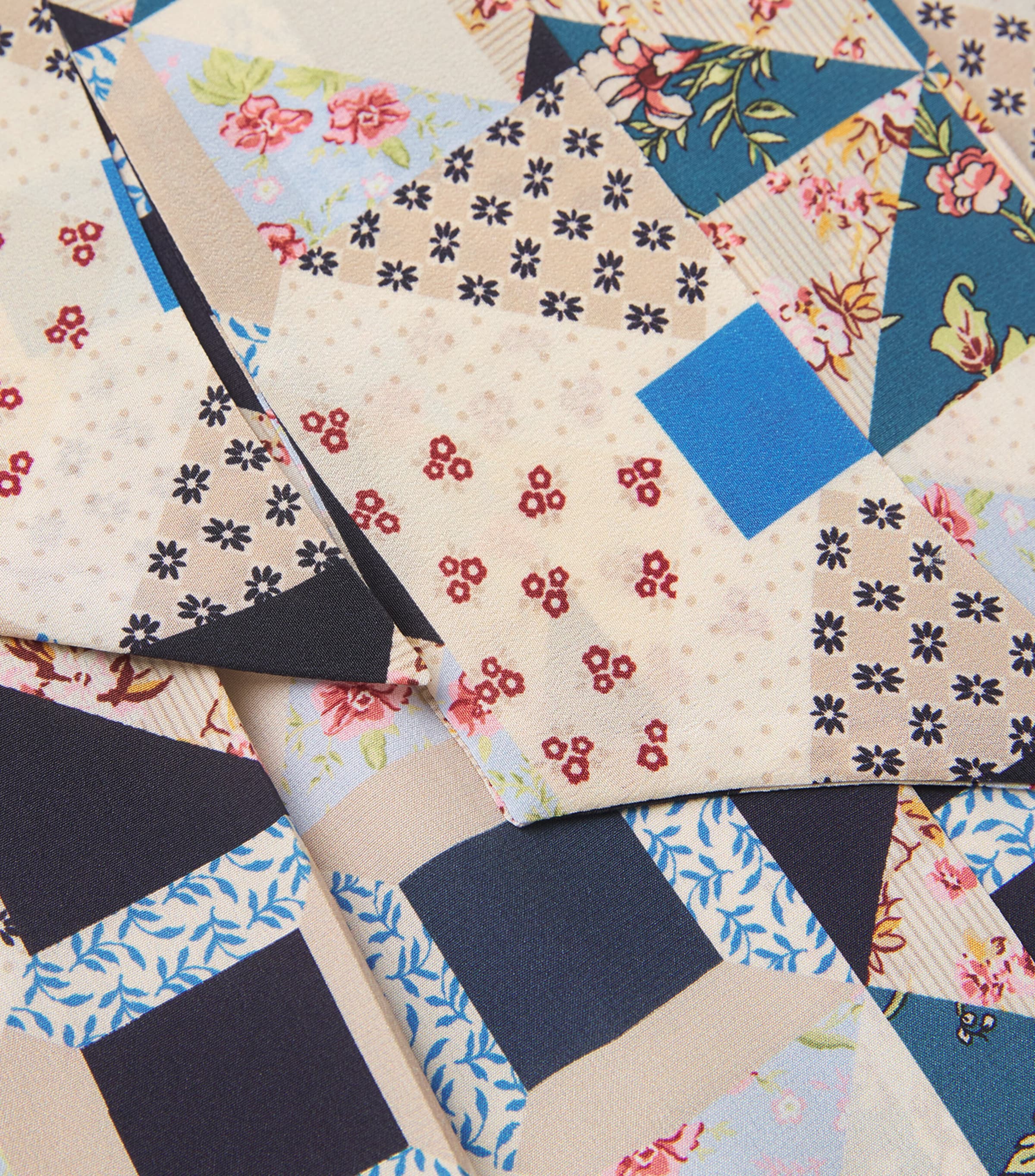 Silk Printed Mini Dress BEIGE Image 5