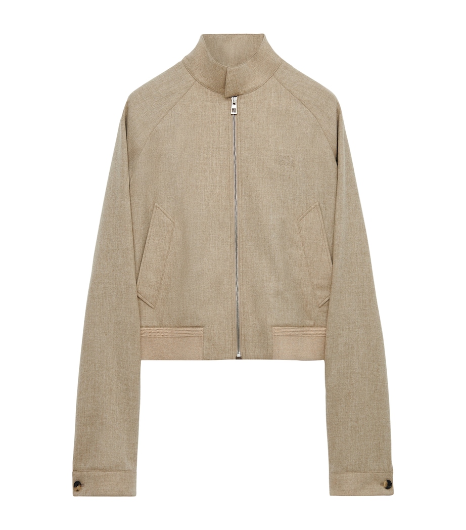Wool-Blend Bomber Jacket BEIGE MELANGE Image 1
