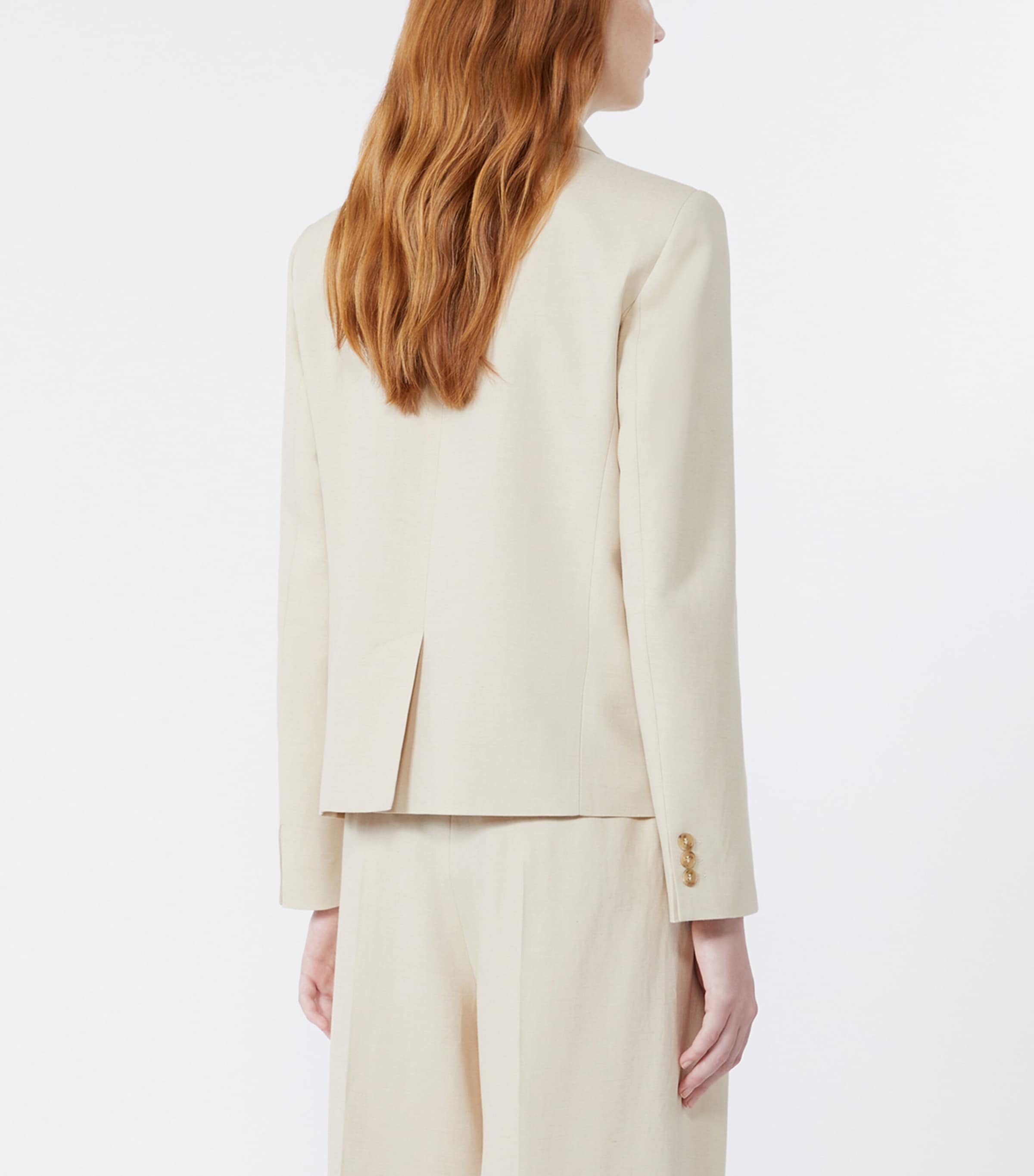 Weekend Max Mara Womens Double-Breasted Blazer Beige Image 4