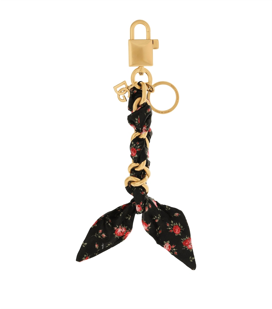 Silk Printed Bag Charm HN5XJ-ROSELLINE Image 1