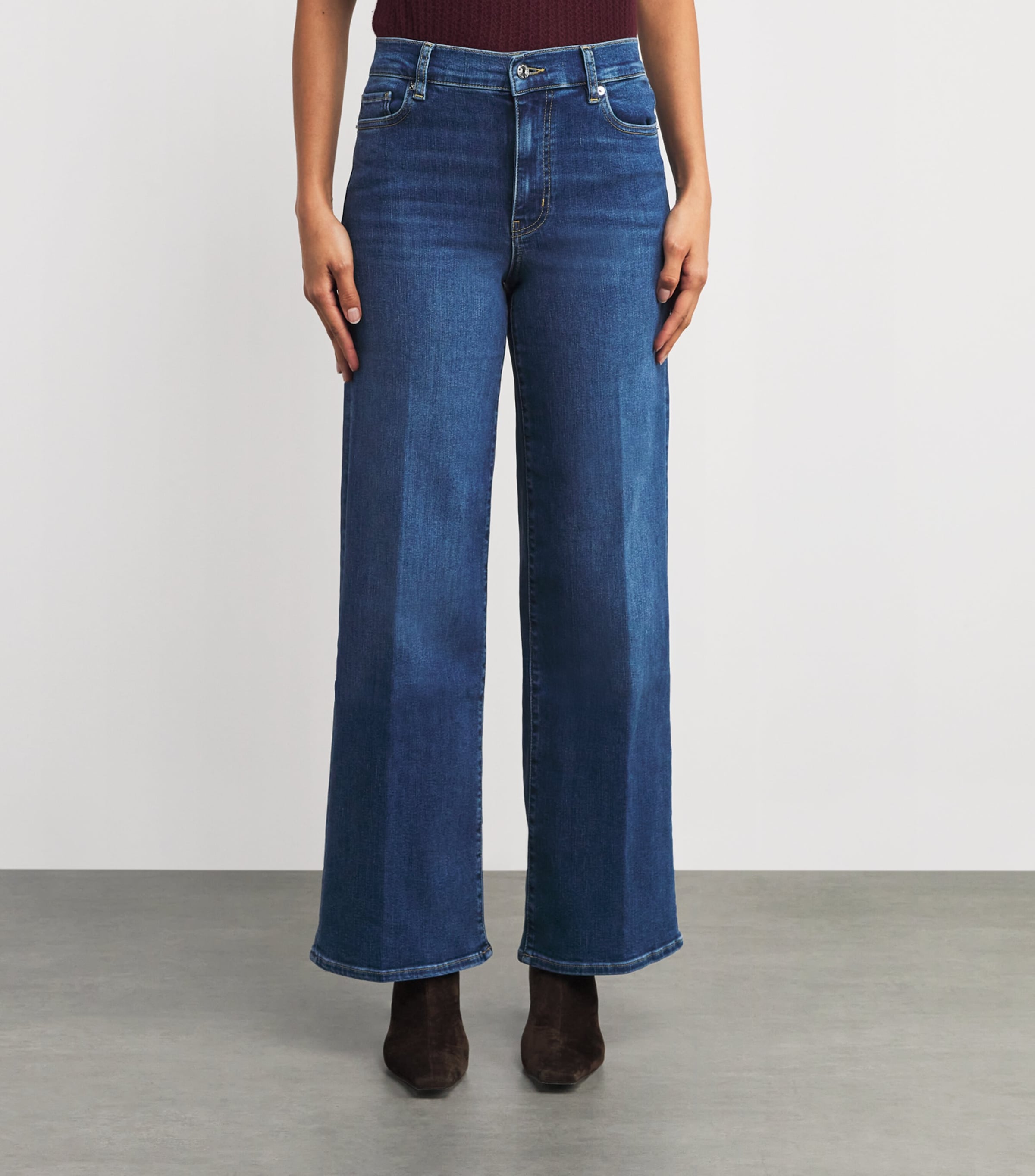 Le Slim Palazzo Wide-Leg Jeans FEMMA Image 3