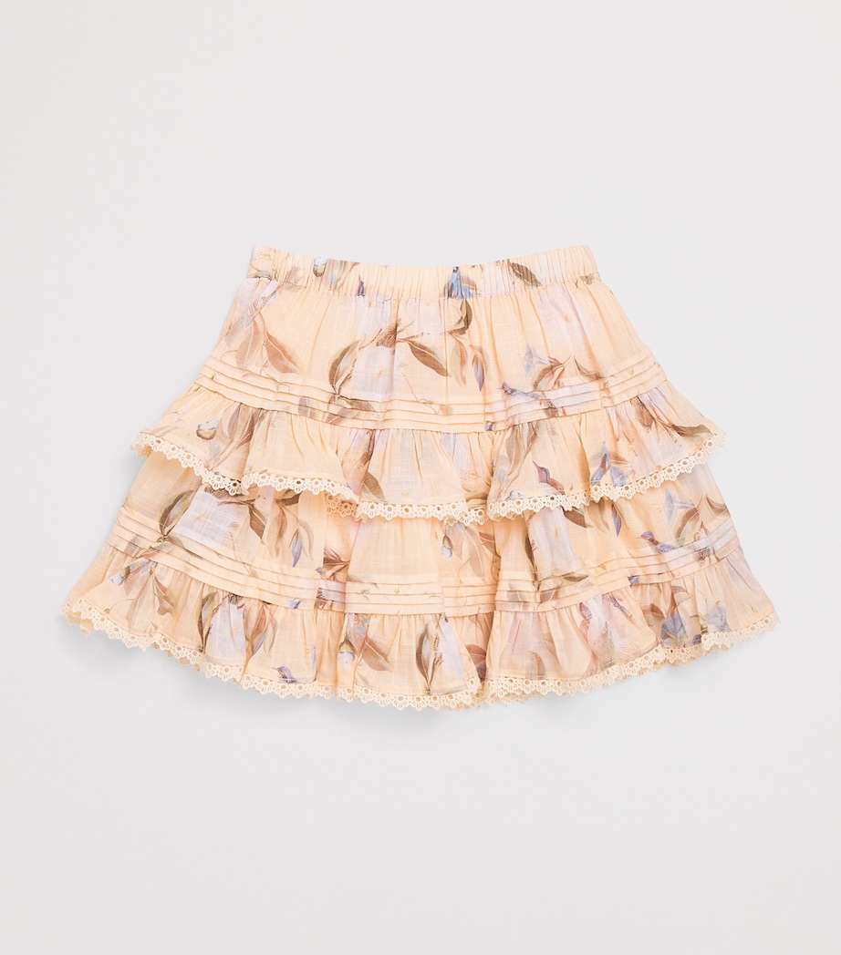 Cotton Cascadian Frill Skirt (2-12 Years) CREAM FLORAL Image 2