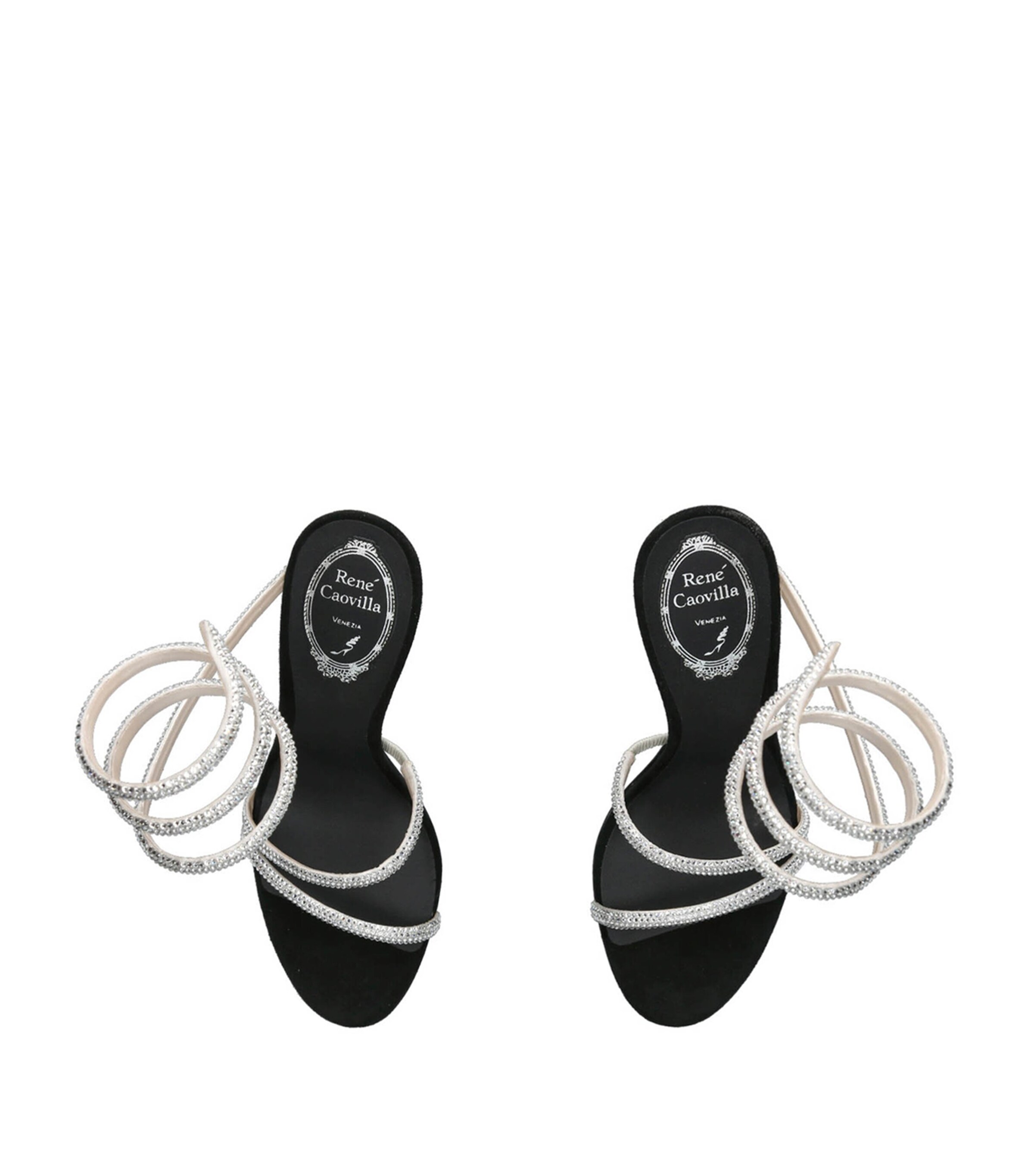 Leather Cleo Sandals 105 BLACK Image 4