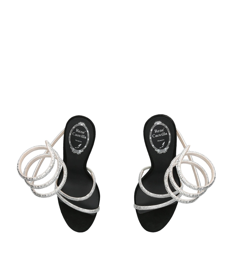 Leather Cleo Sandals 105 BLACK Image 4