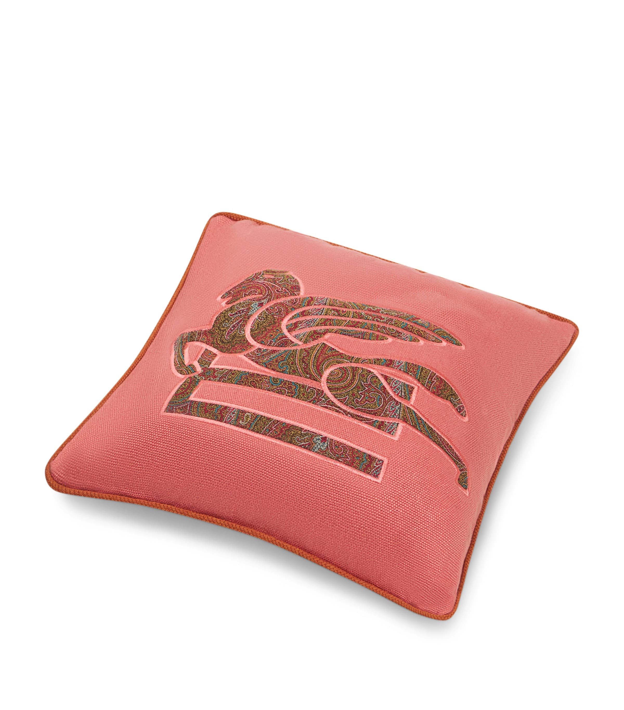 Etro Linen Embroidered Somerset Cushion (45cm x 45cm) Pink Image 3