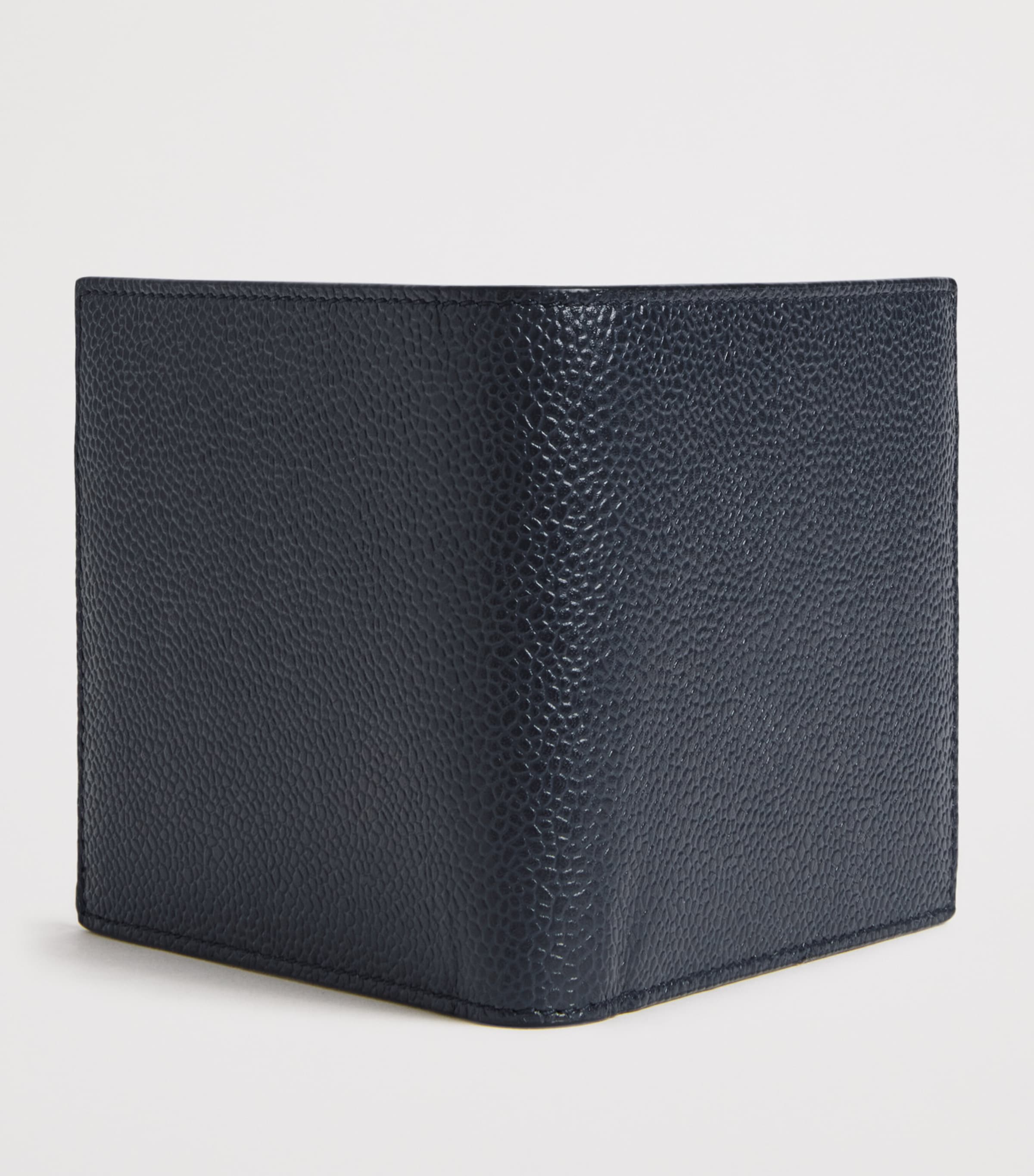 Leather Bifold Wallet NAVY Image 3
