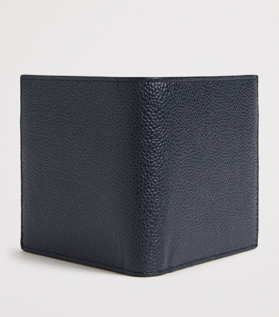 Leather Bifold Wallet NAVY Image 3