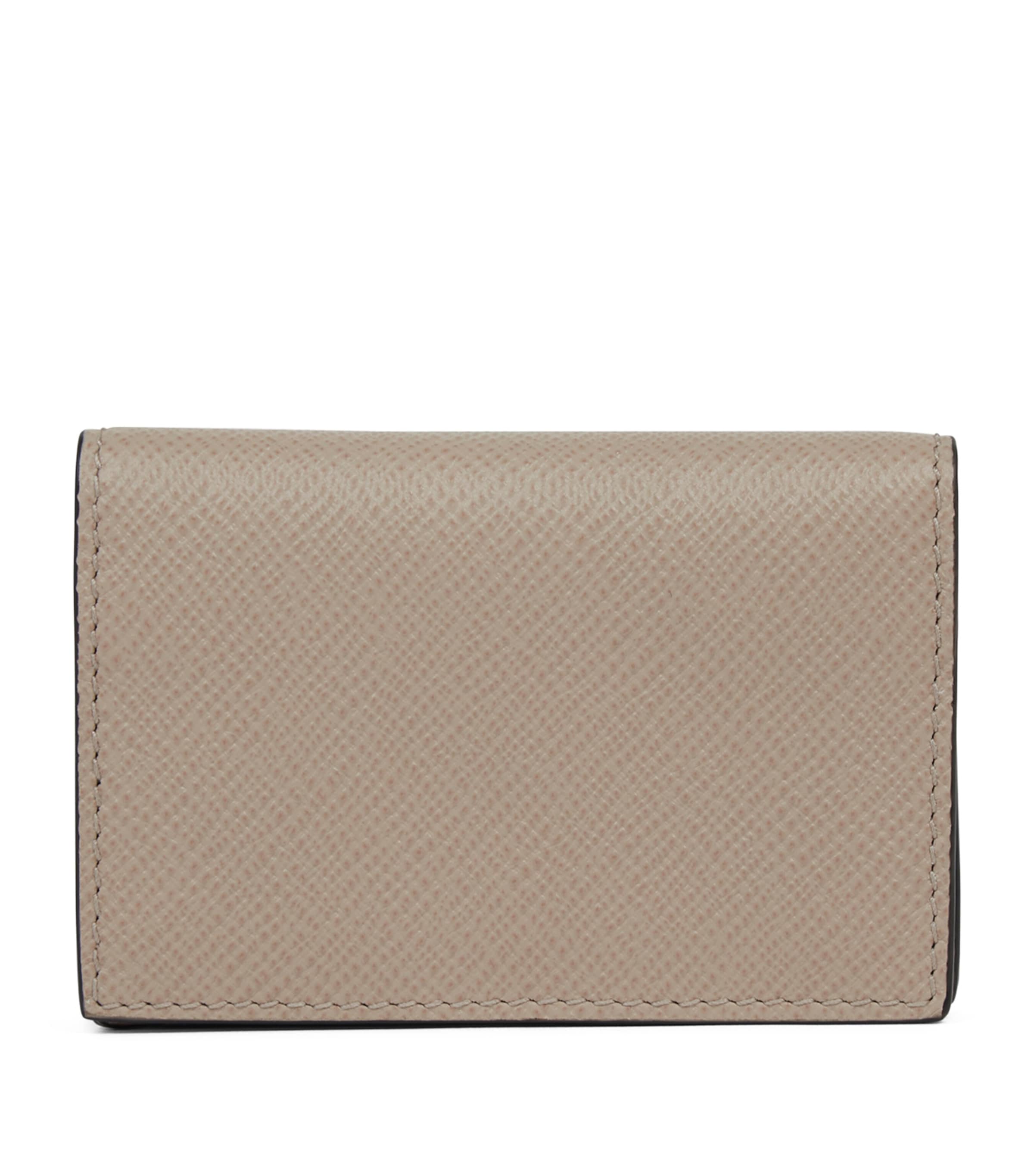 SMYTHSON LEATHER FOLDED PANAMA CARD HOLDER 