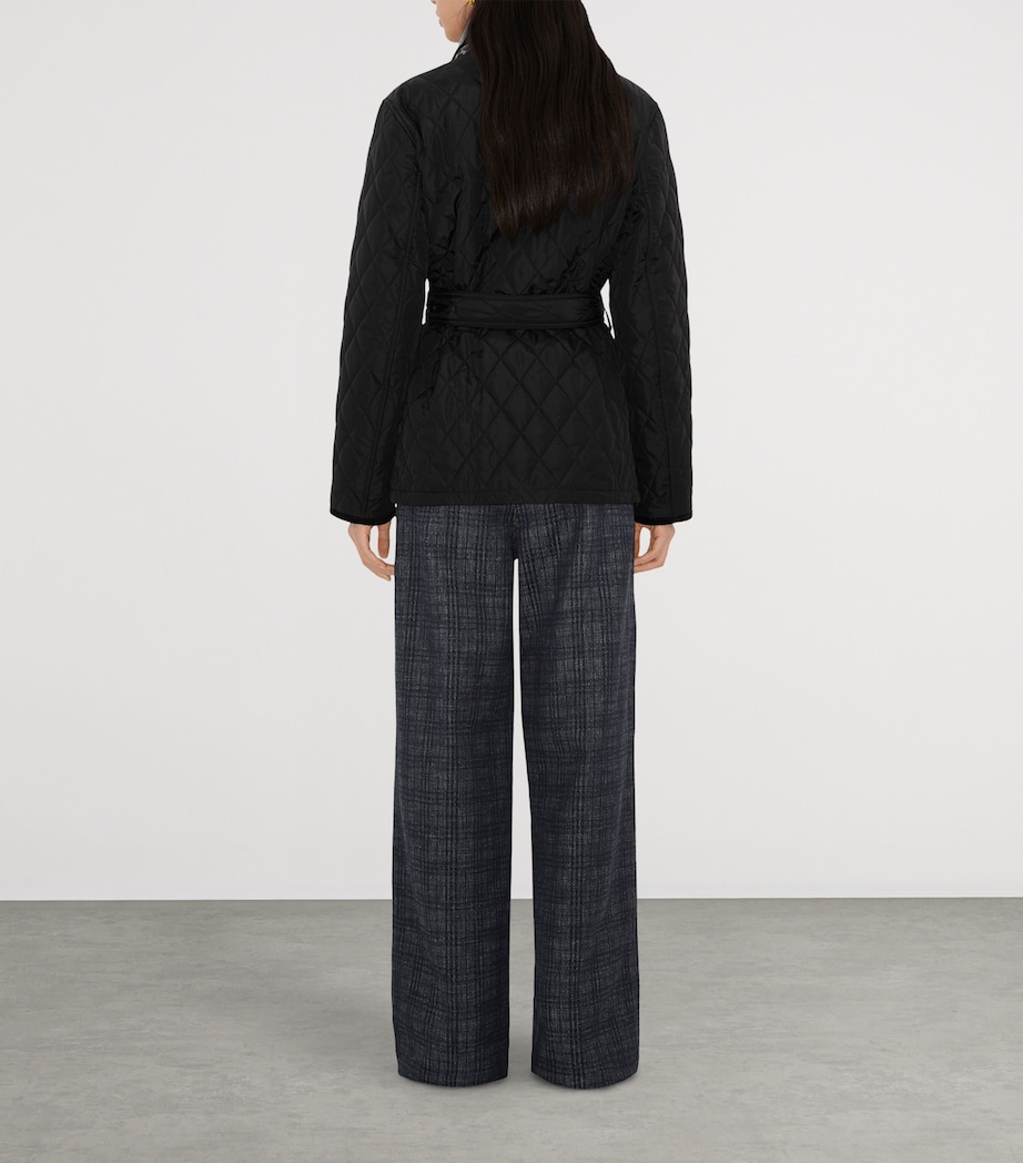 Quilted Belted Field Jacket BLACK Image 5