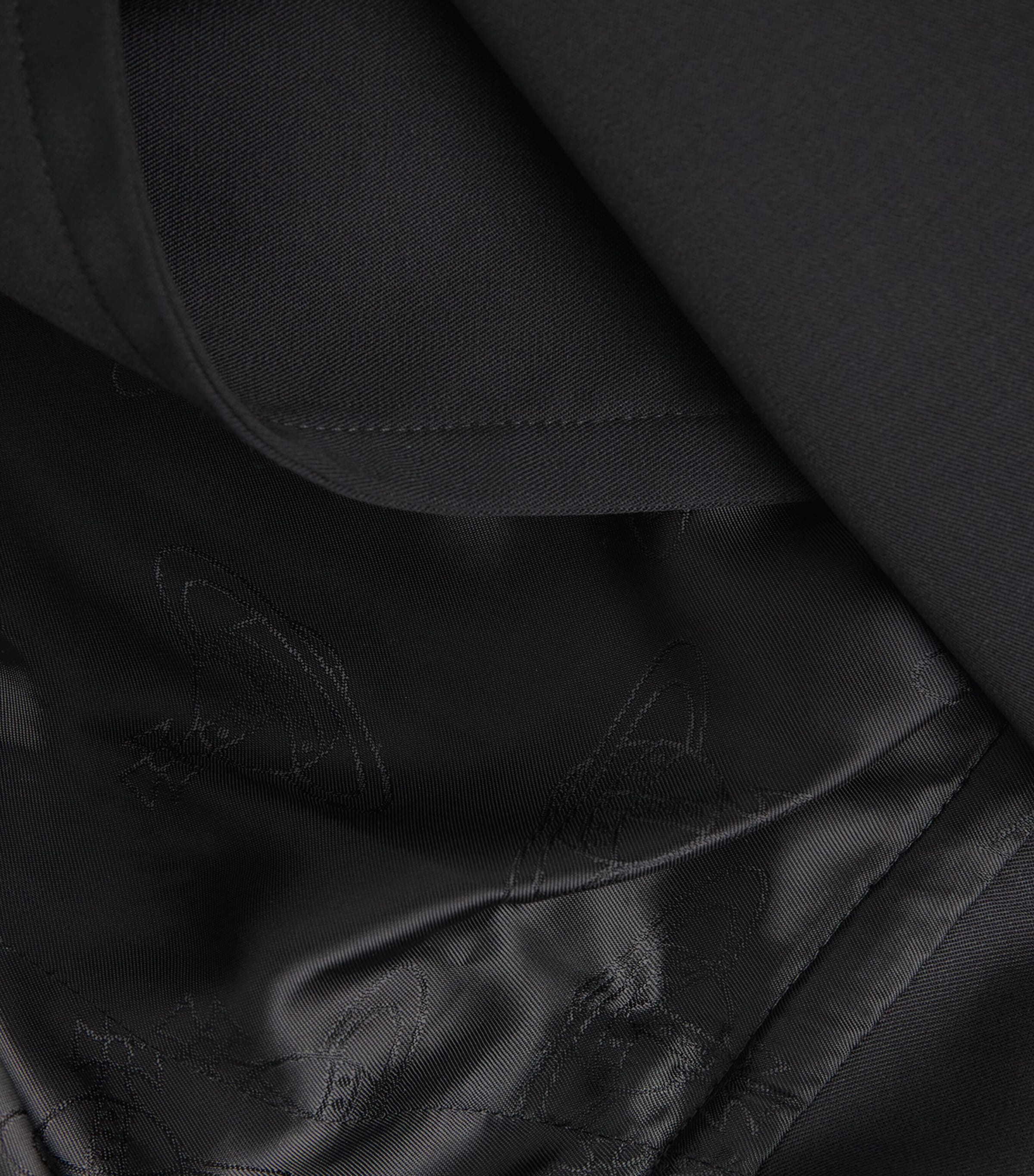 Wool Asymmetric Stormy Jacket BLACK Image 5