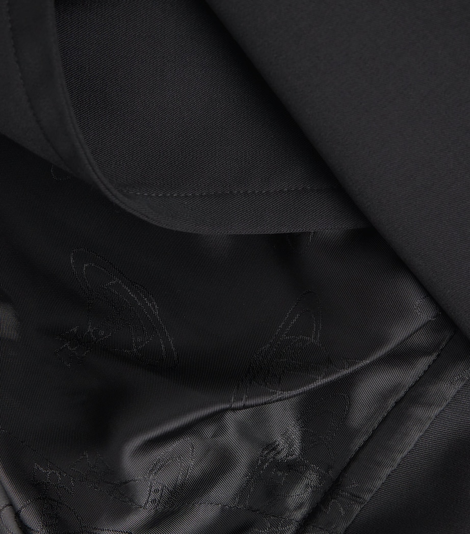 Wool Asymmetric Stormy Jacket BLACK Image 5