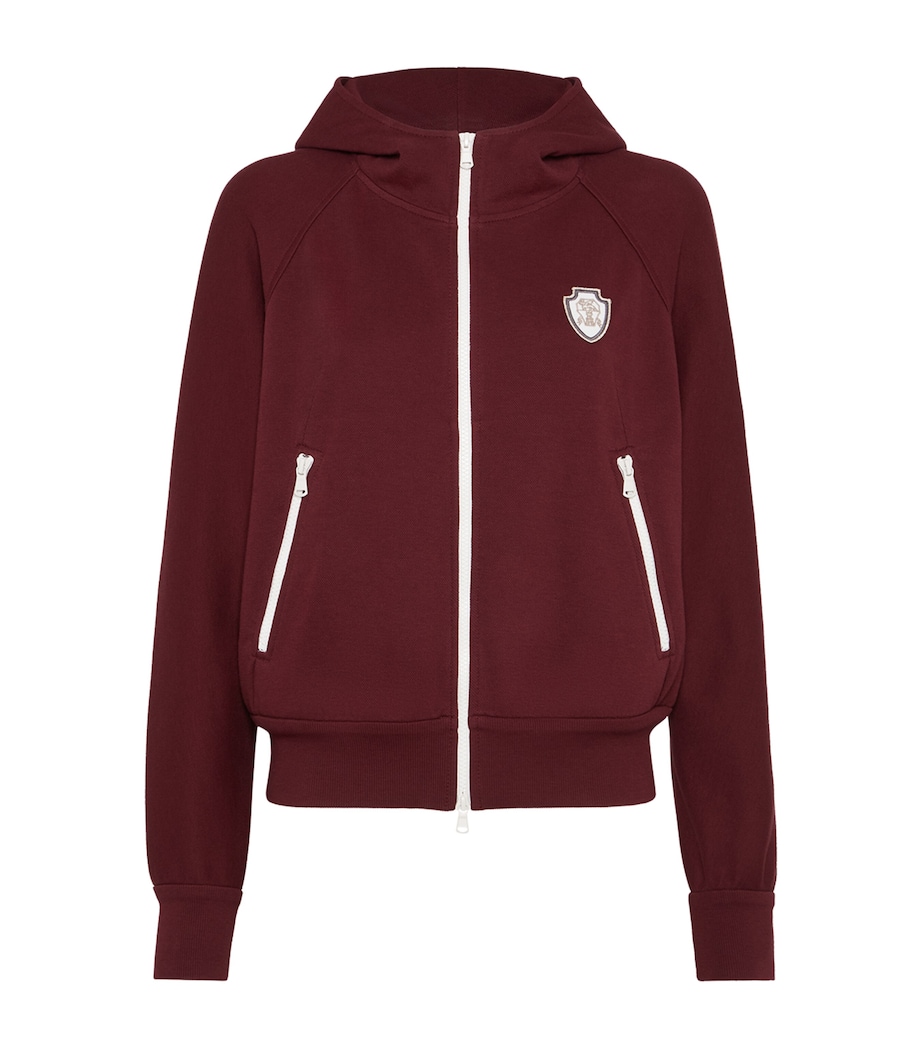 Techno Cotton Piqué Zip-Up Hoodie C9663 Image 1