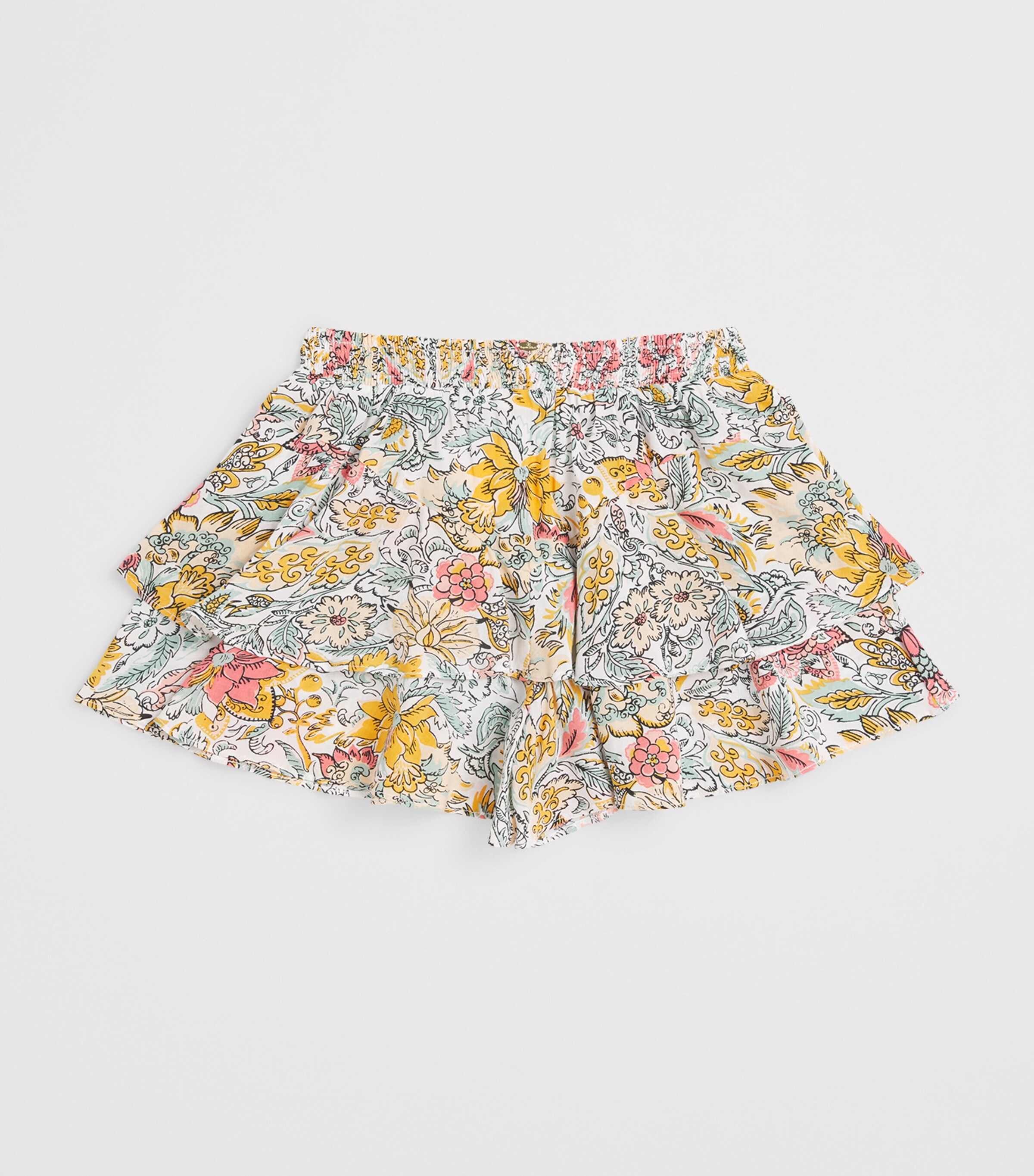 Tiered Printed Thalia Shorts (4-12 Years) YELLOW NUSA Image 2