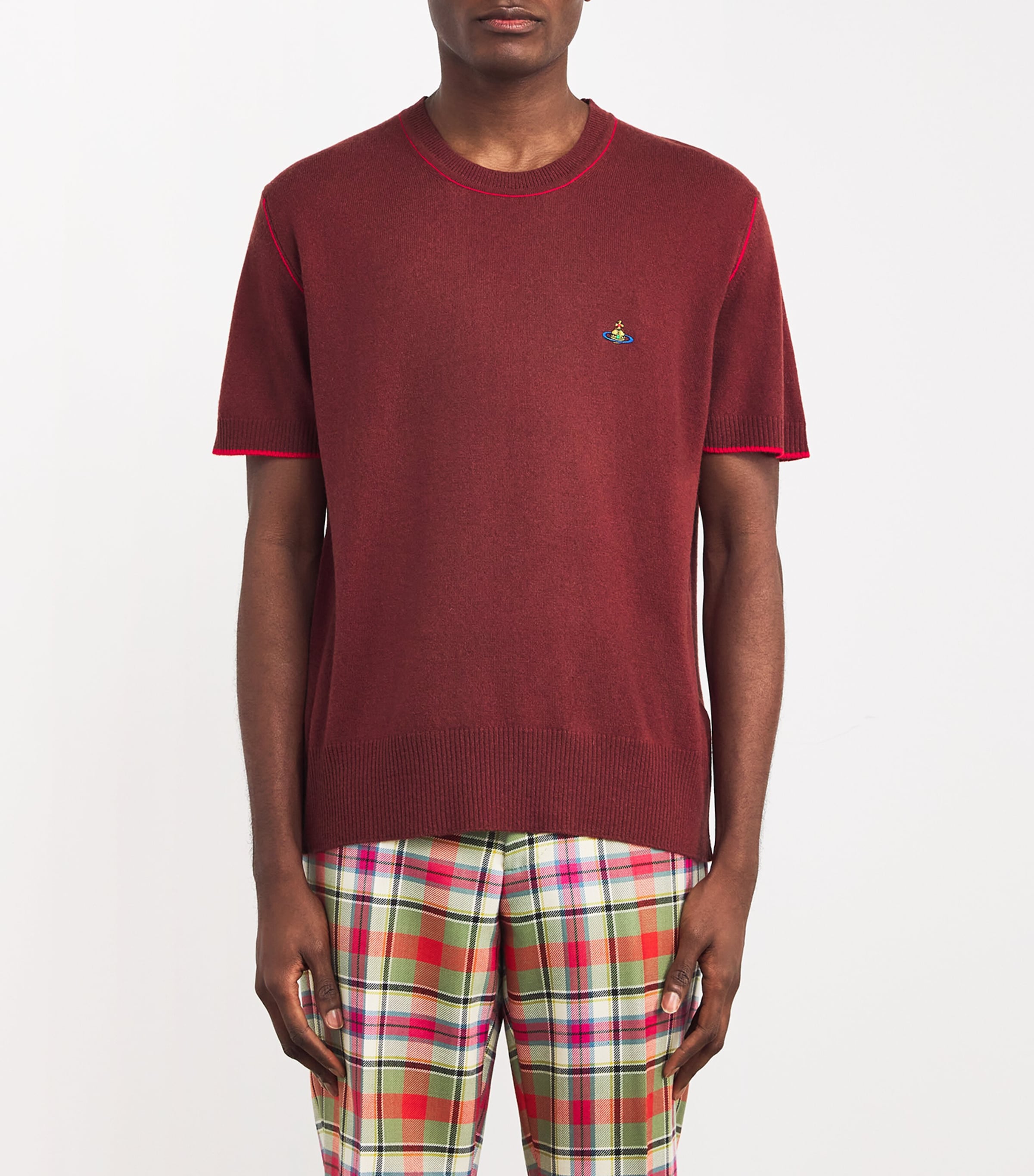 Merino Wool-Cashmere Orb T-Shirt H408-BERRY Image 3