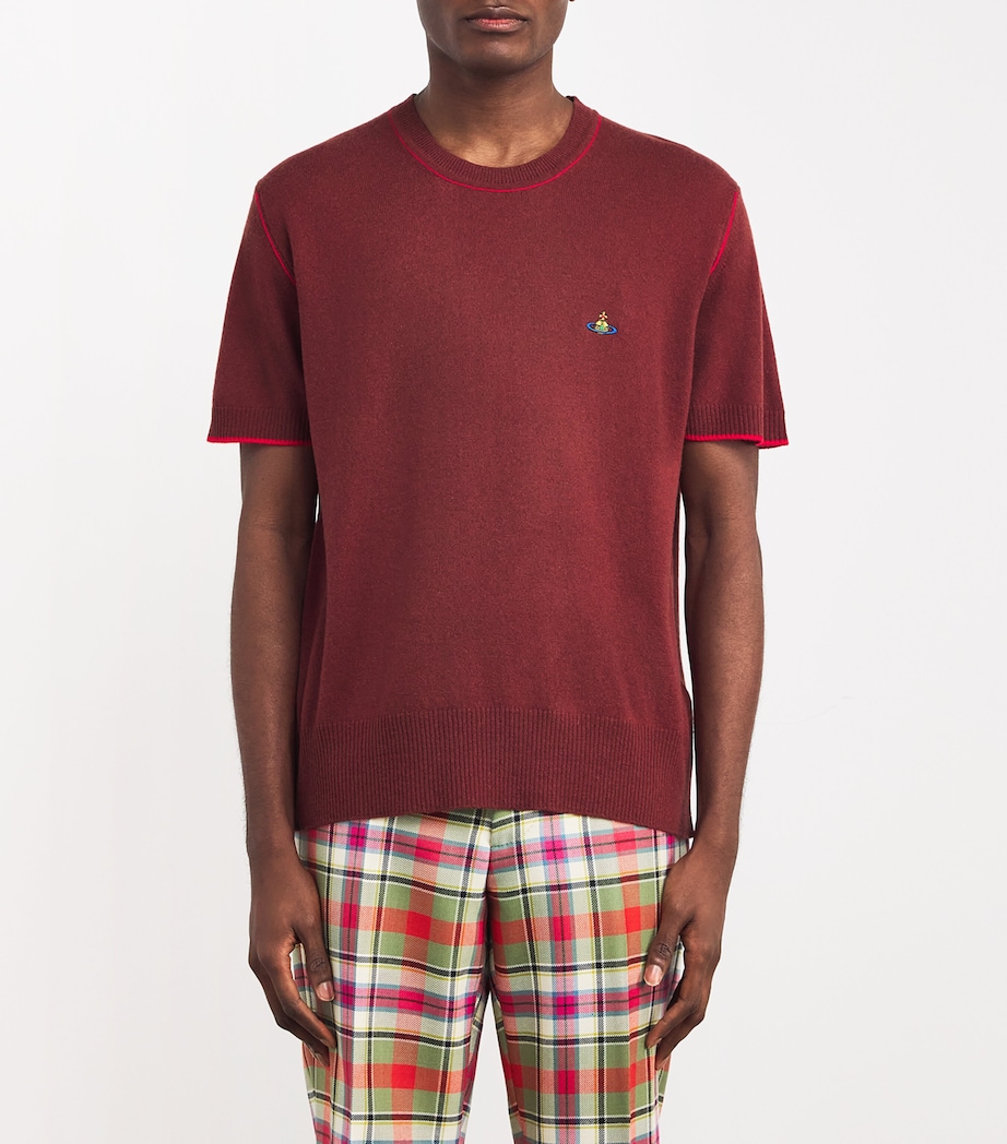 Merino Wool-Cashmere Orb T-Shirt H408-BERRY Image 3