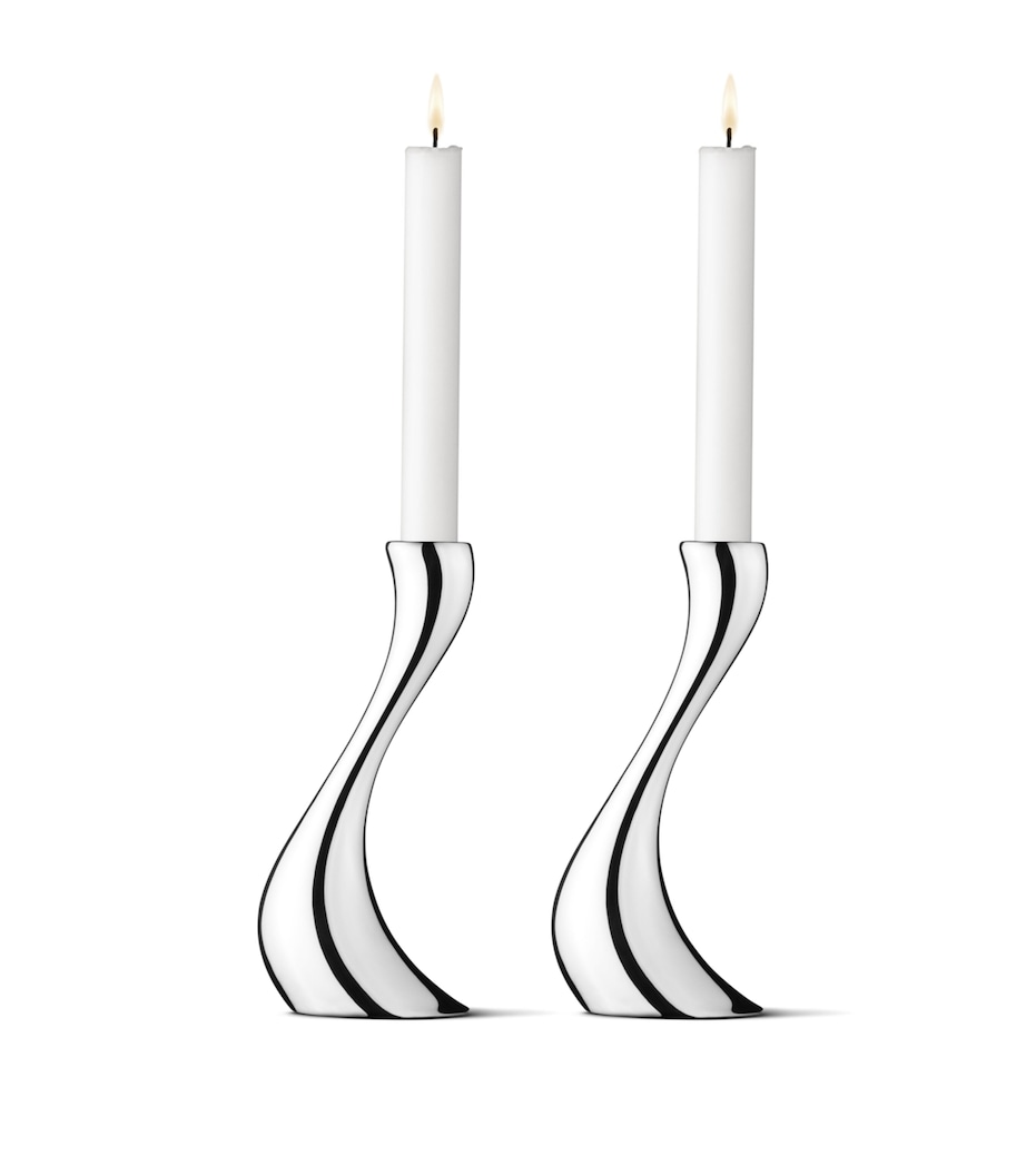 Cobra Medium Candle Holder (Set of 2) SILVER Image 1