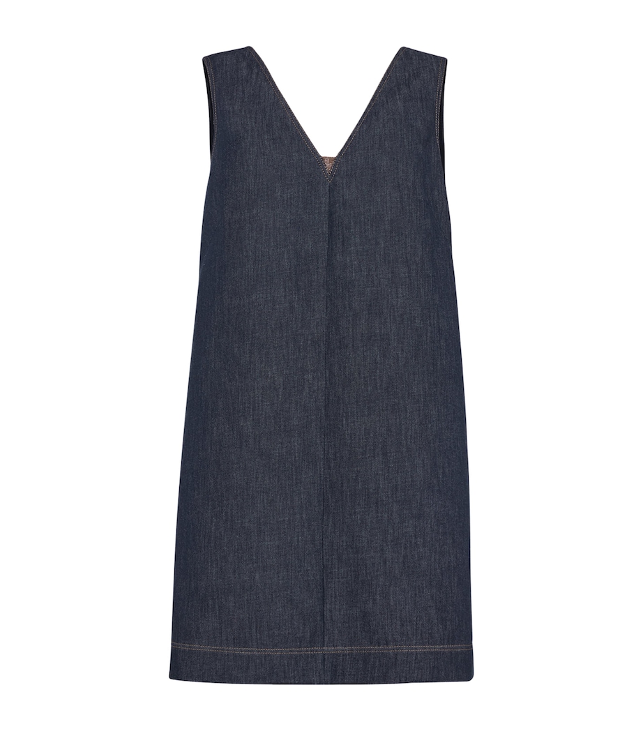 Denim V-Neck Mini Dress C001 Image 1