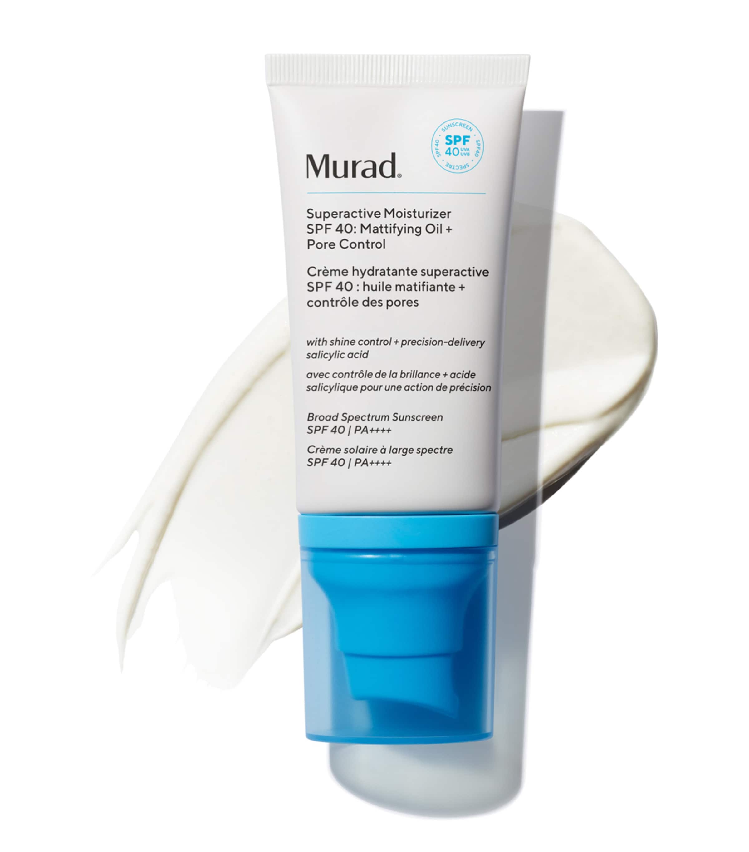 Superactive Moisturizer SPF 40: Mattifying Oil + Pore Control (50ml) NO COLOUR Image 2