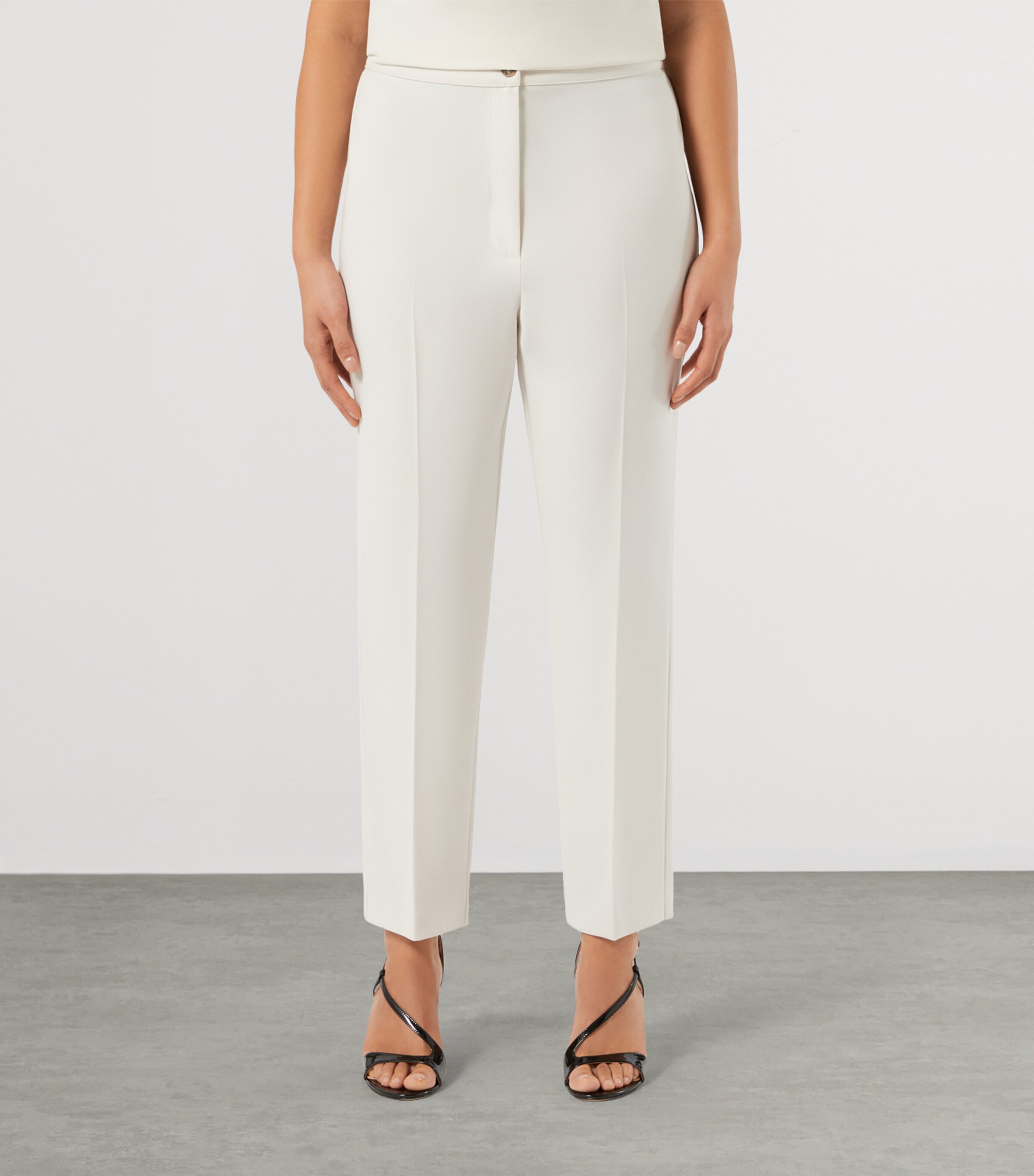Marina Rinaldi Womens Straight Tailored Trousers Ice Image 3