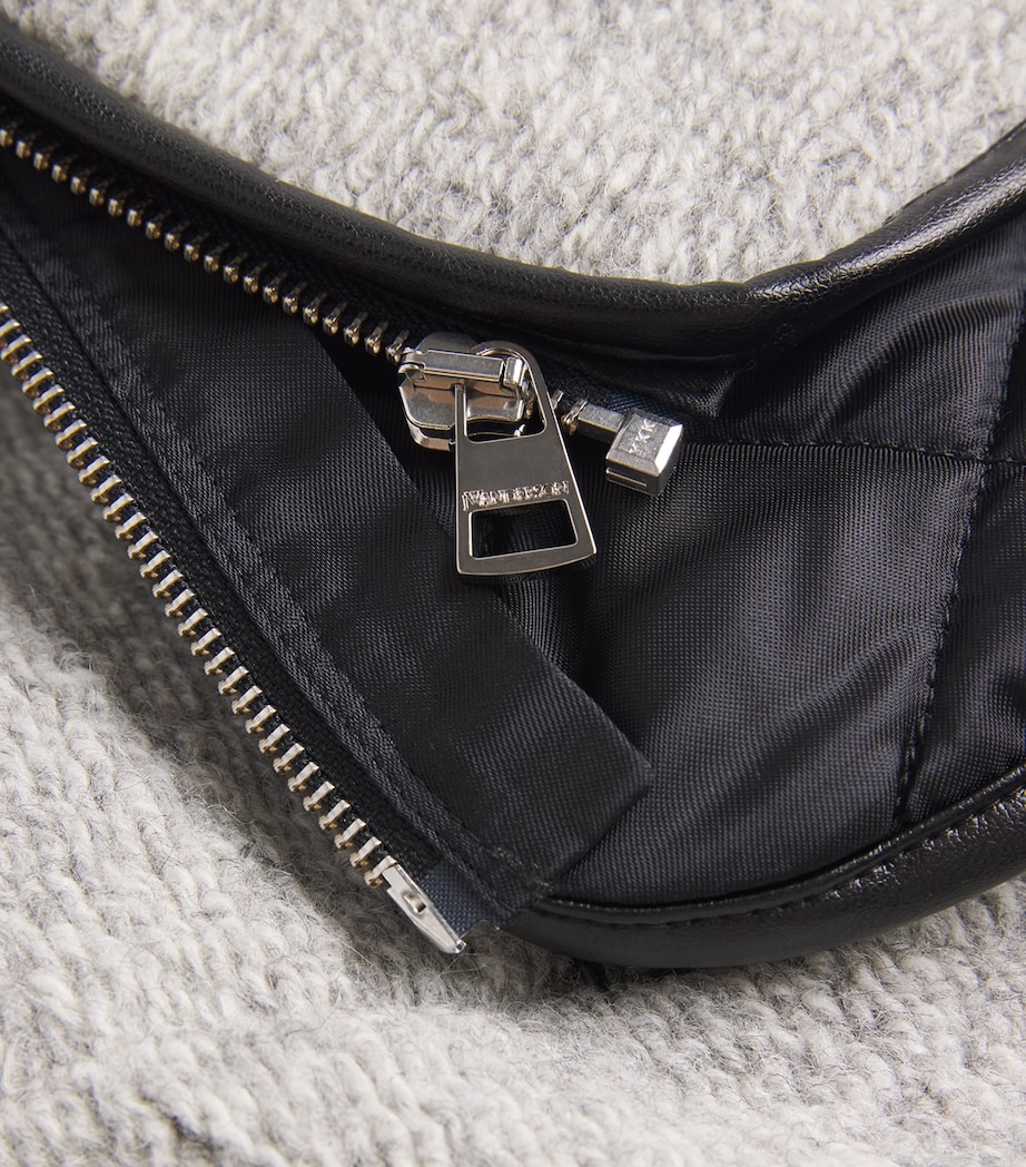 Wool-Blend Contrast Trim Jacket LIGHT GREY MELANGE Image 5