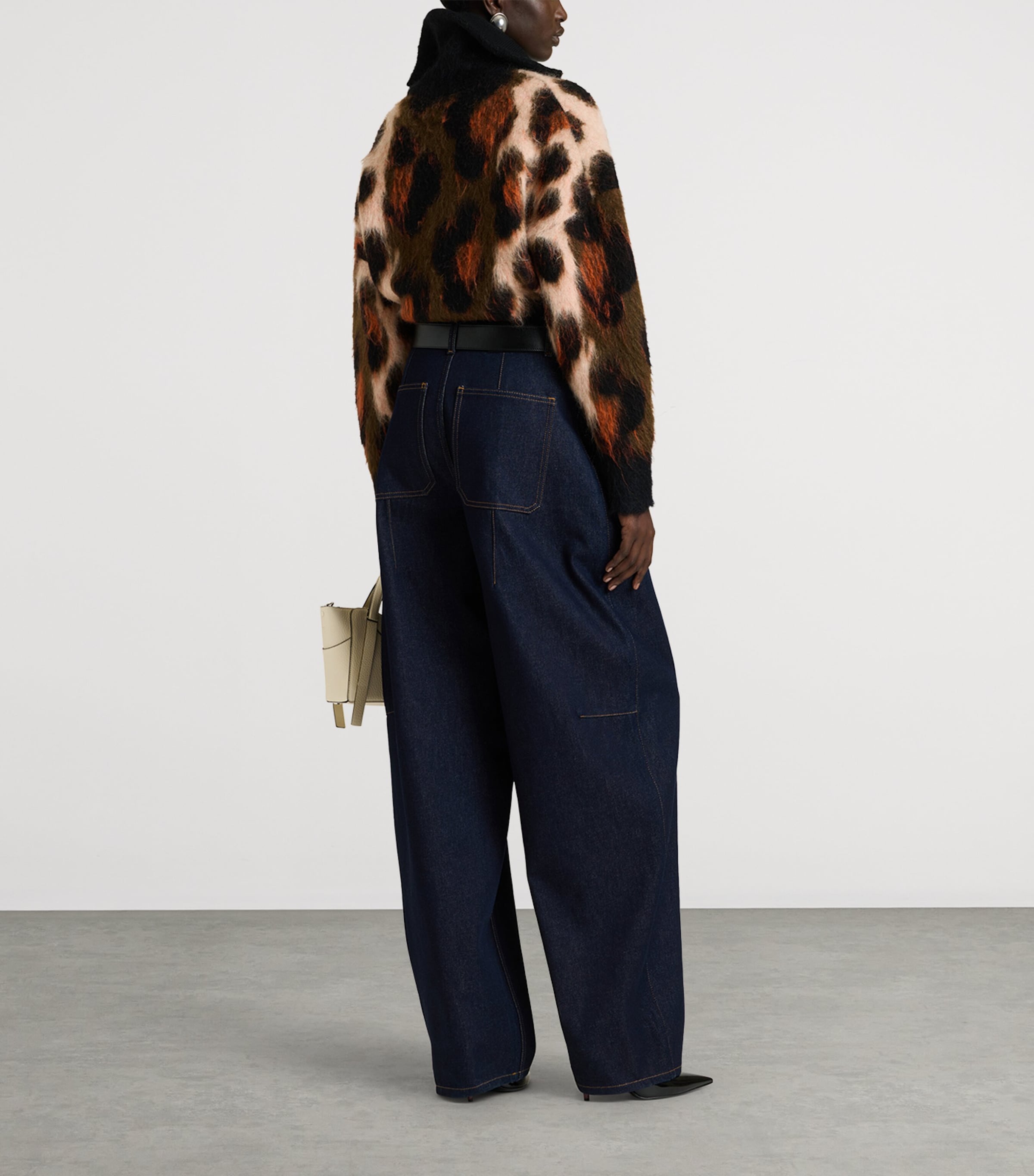 Givenchy Womens Wool-Blend Leopard Knit Bomber Jacket Image 4