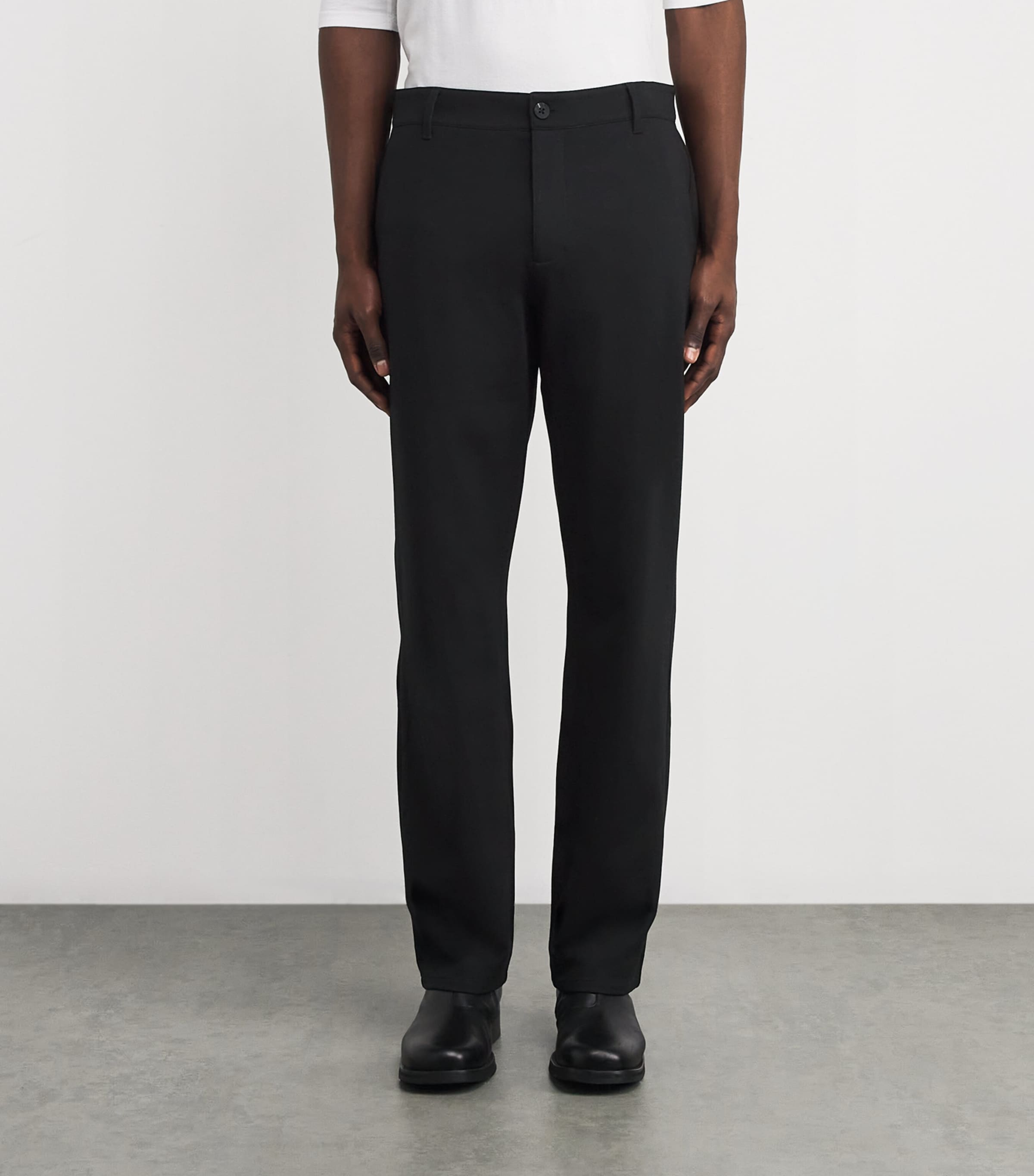 PAIGE Mens Stafford Trousers Black Image 3