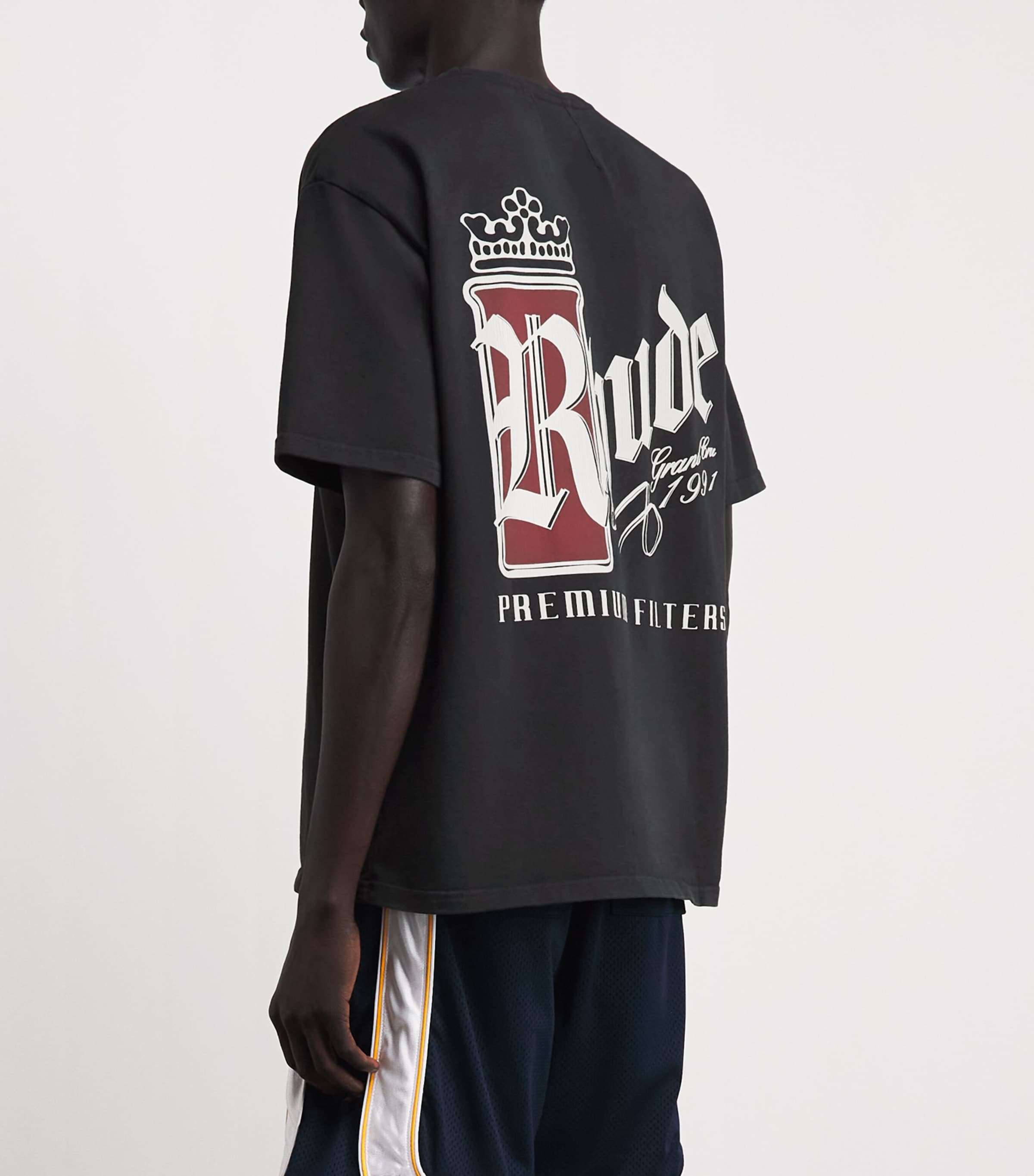 Rhude Mens Cotton Fumar 91 T-Shirt Image 5