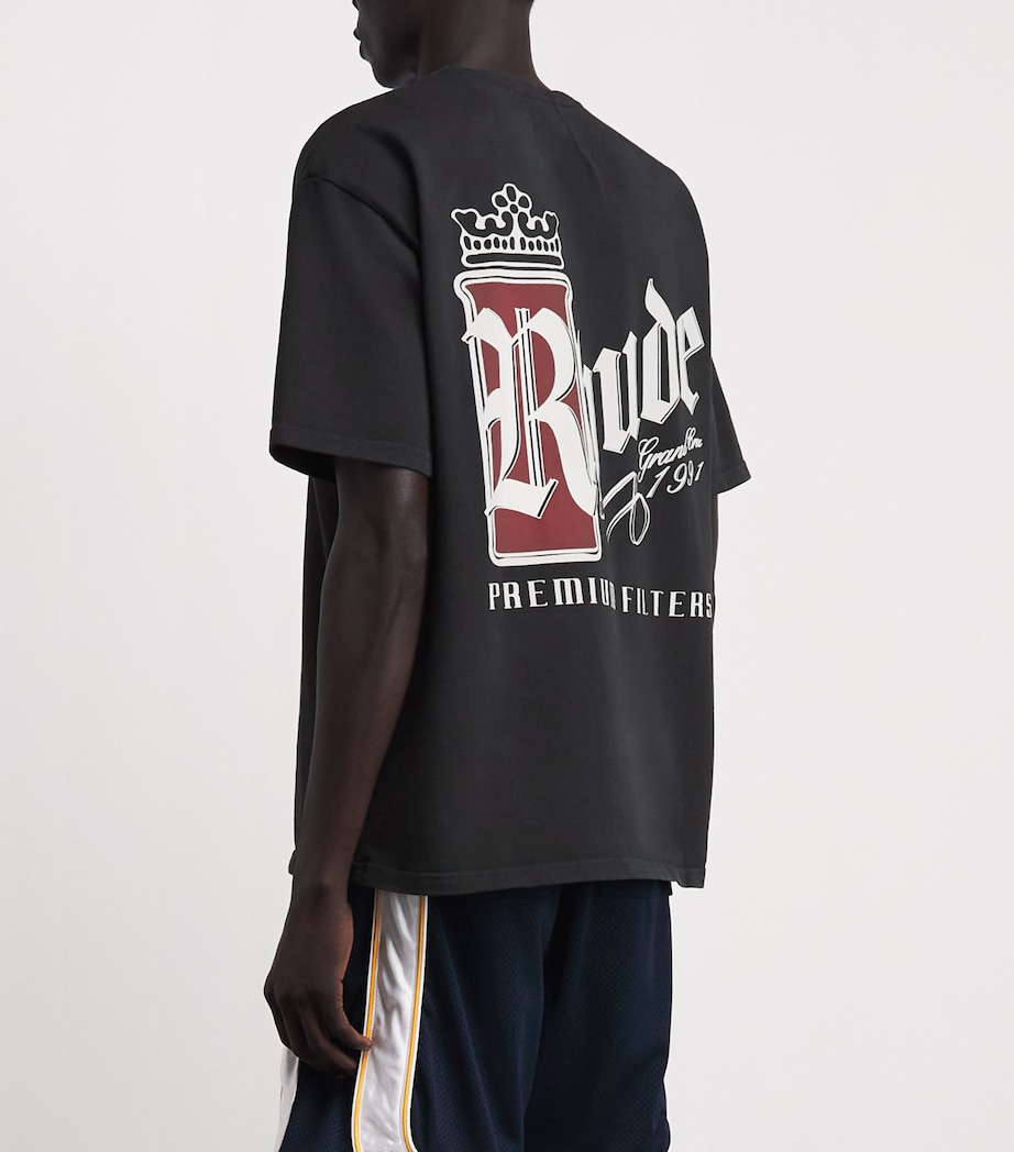 Rhude Mens Cotton Fumar 91 T-Shirt Image 5