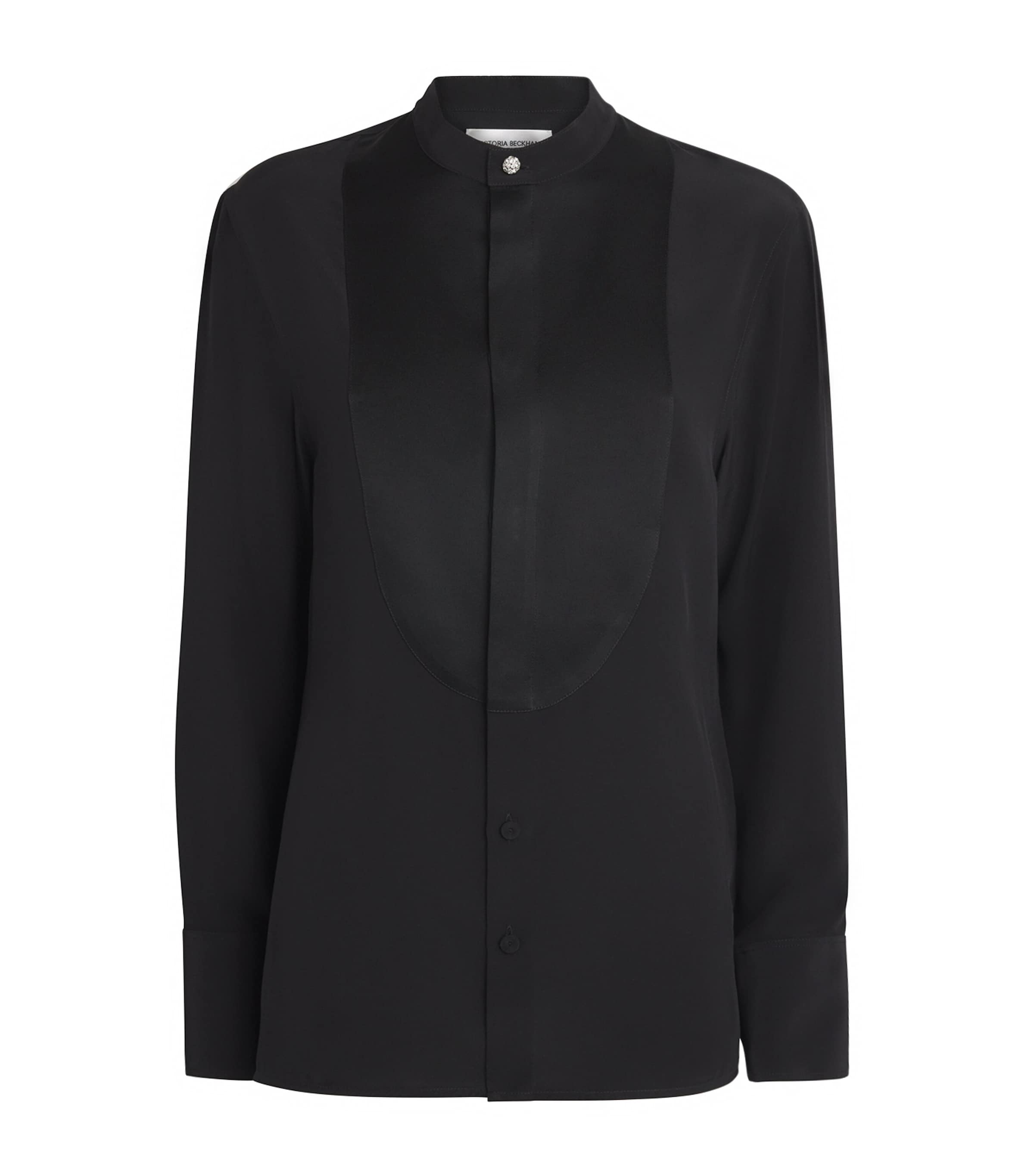 Victoria Beckham Bib-detail Blouse In Black