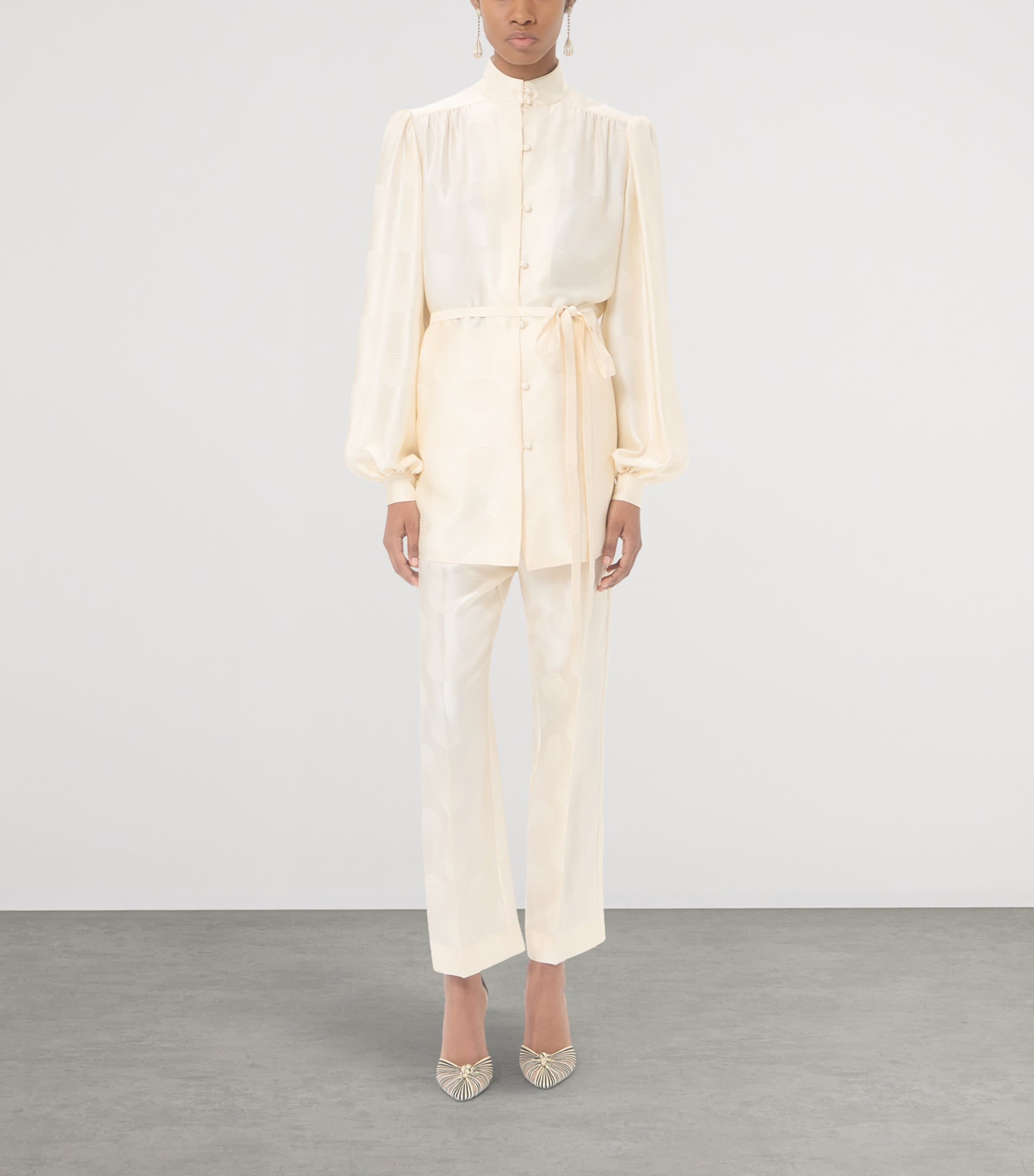 Valentino Womens Silk Tie Shirt Image 2
