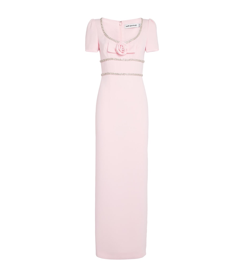 Crystal-Embellished Rose Maxi Dress PINK Image 1