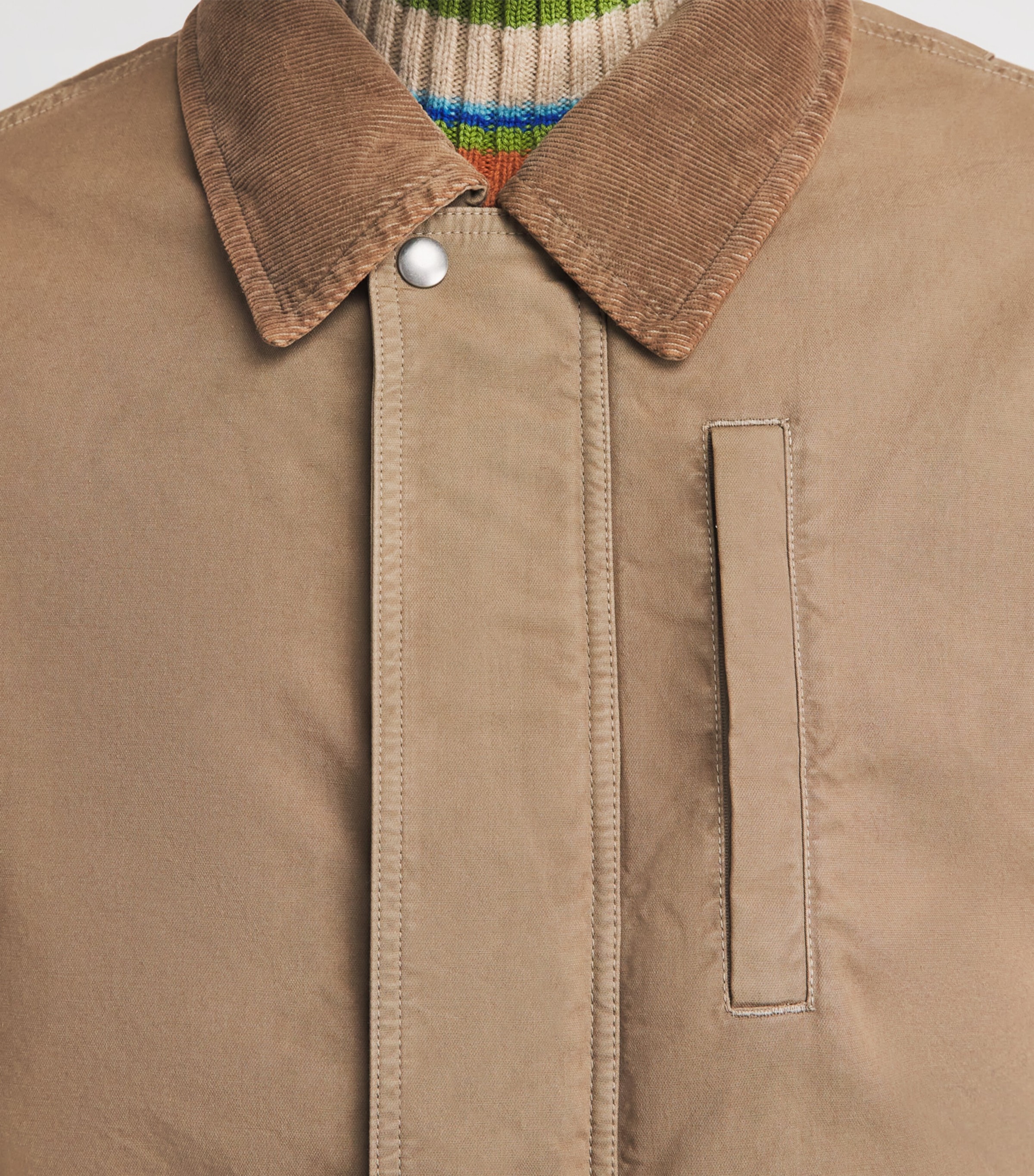 DRIES VAN NOTEN Mens Cotton Corduroy-Trim Jacket Image 3