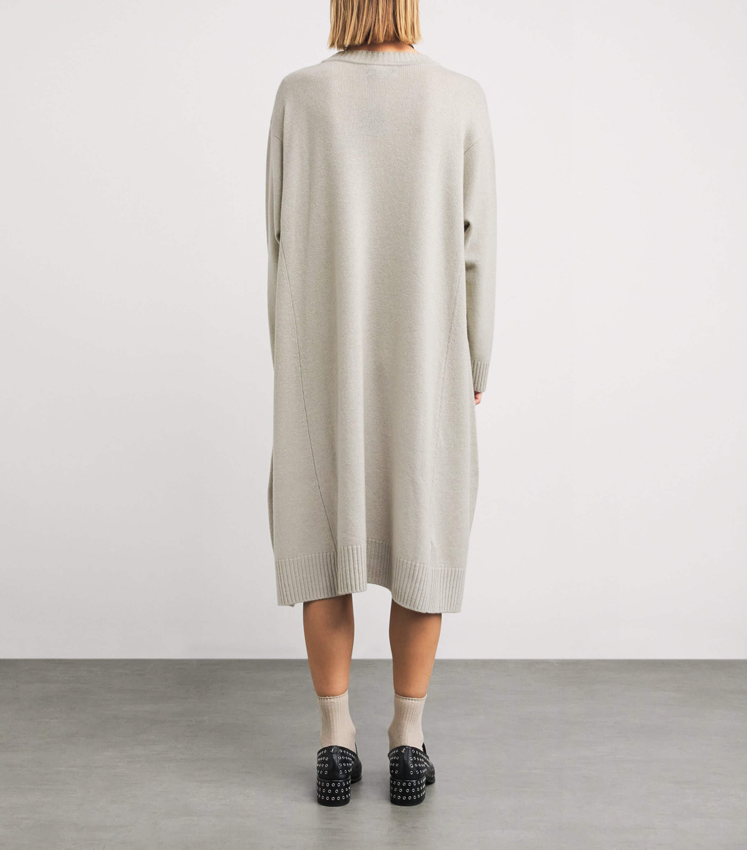 Cashmere A-Line Sweater Dress MASTIC Image 3
