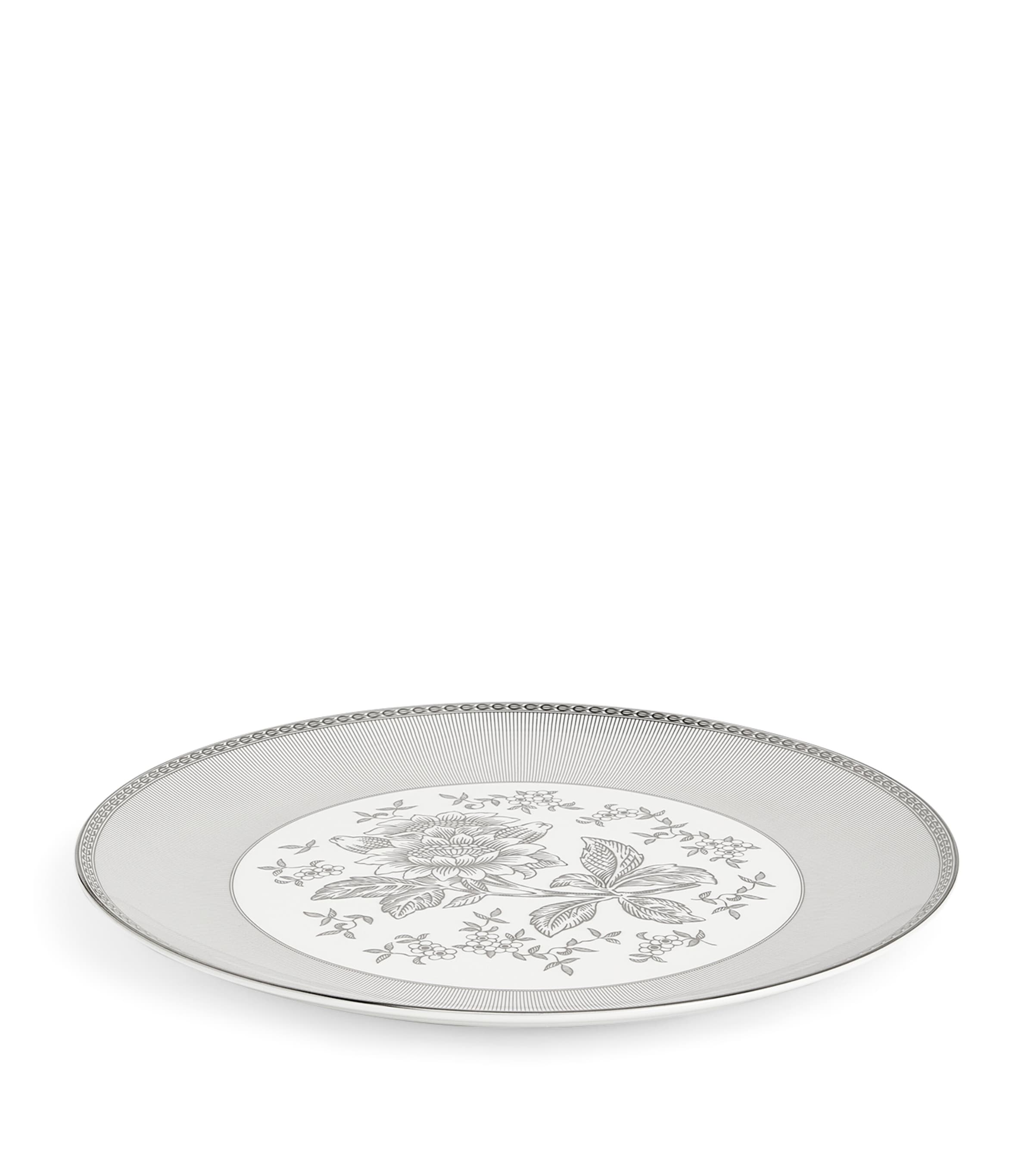 Wedgwood Bone China Silver Tonquin Plate (34cm) Silver Image 3