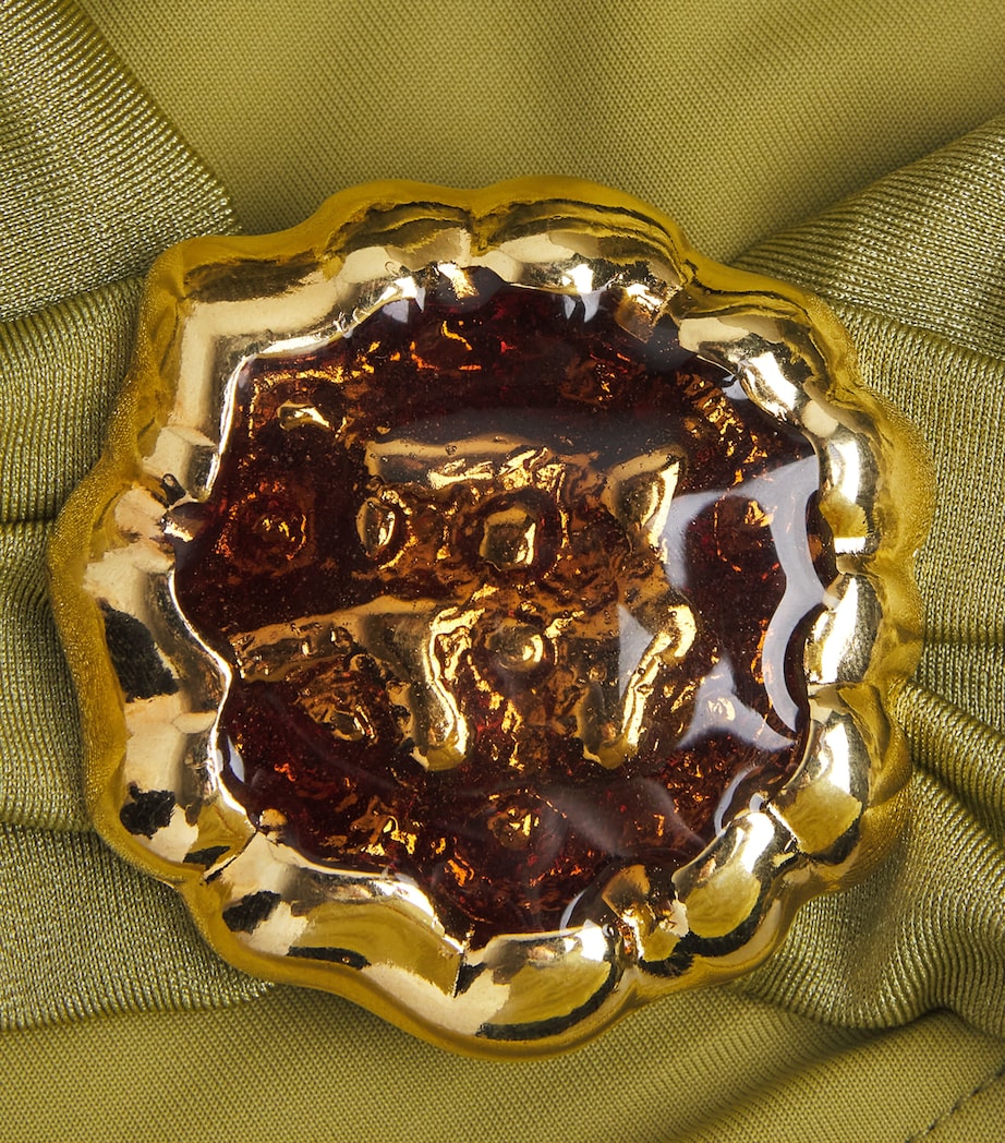 Gemstone-Detail Crop Top GREEN Image 5