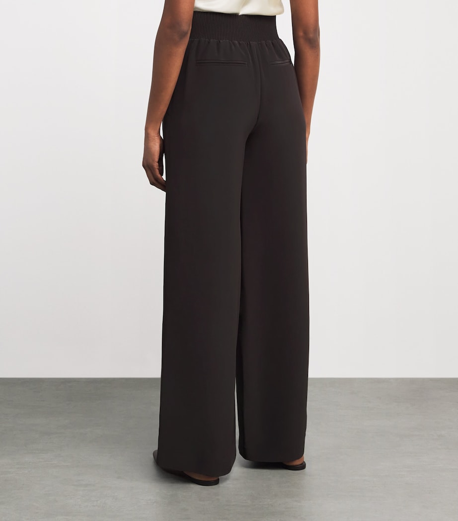 Joseph Womens Nour Wide-Leg Trousers Cocoa Image 4