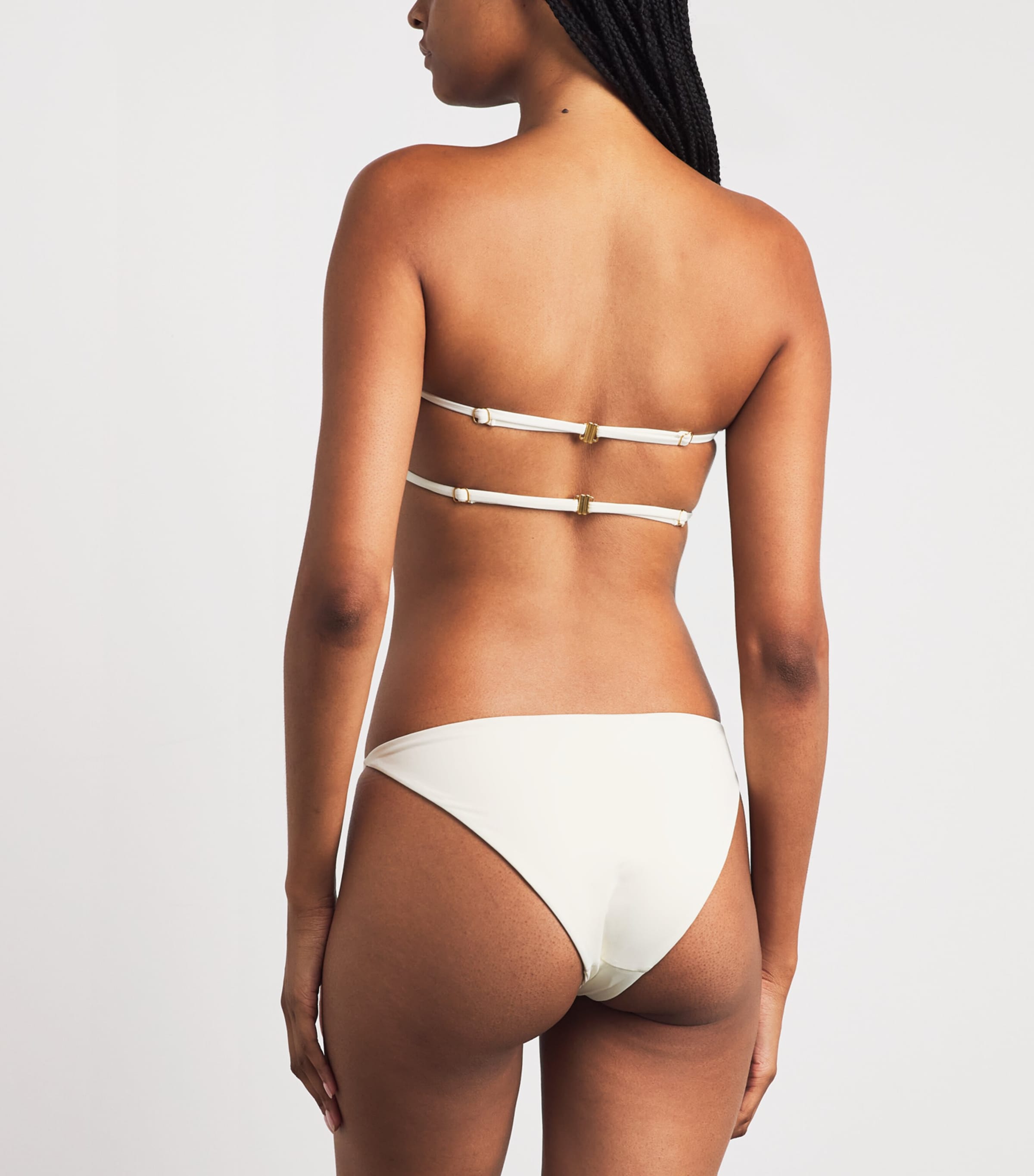 Moré Noir Womens Embellished Sonny Bikini Alabaster Cream Image 3