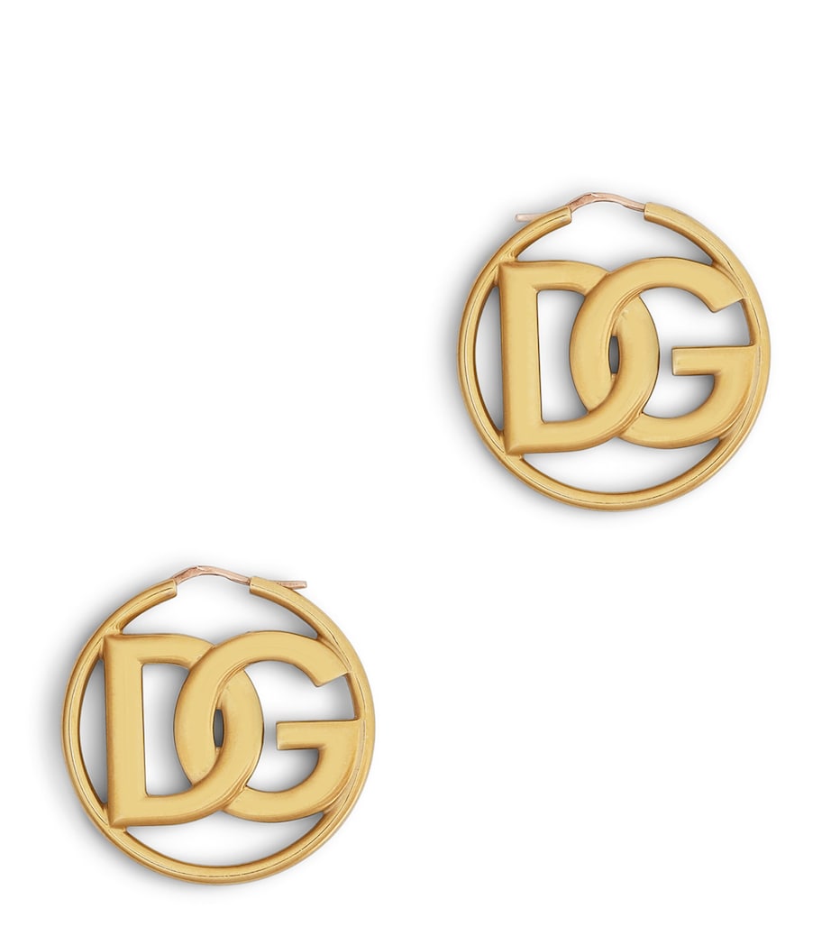 Dolce&Gabbana Logo Hoop Earrings Gold Image 1