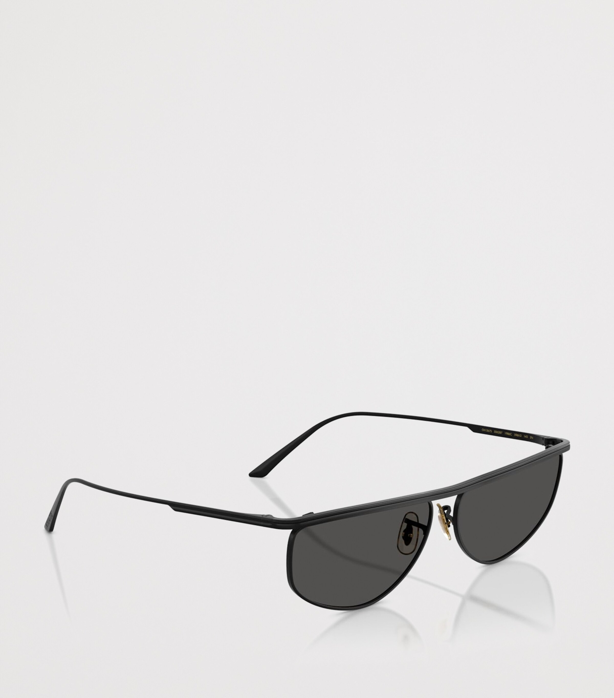 Oliver Peoples Steel 1986C Irregular Oval Sunglasses Black Image 6