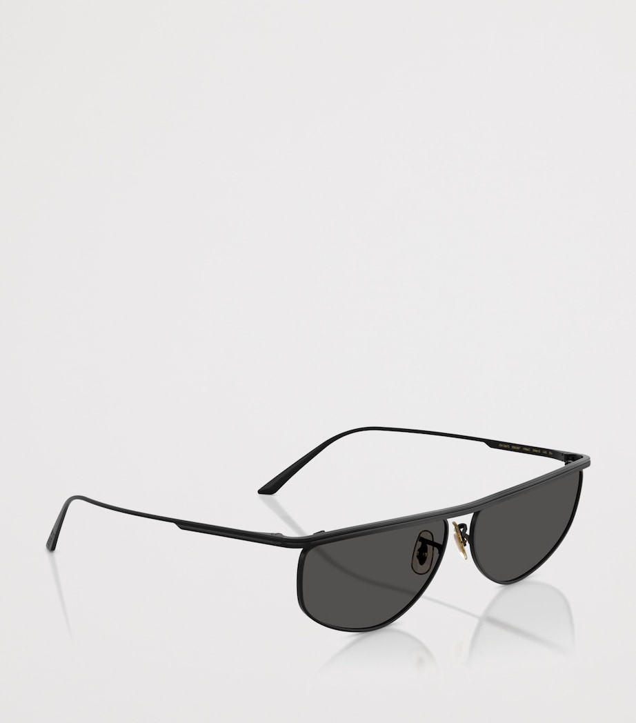 Oliver Peoples Steel 1986C Irregular Oval Sunglasses Black Image 6