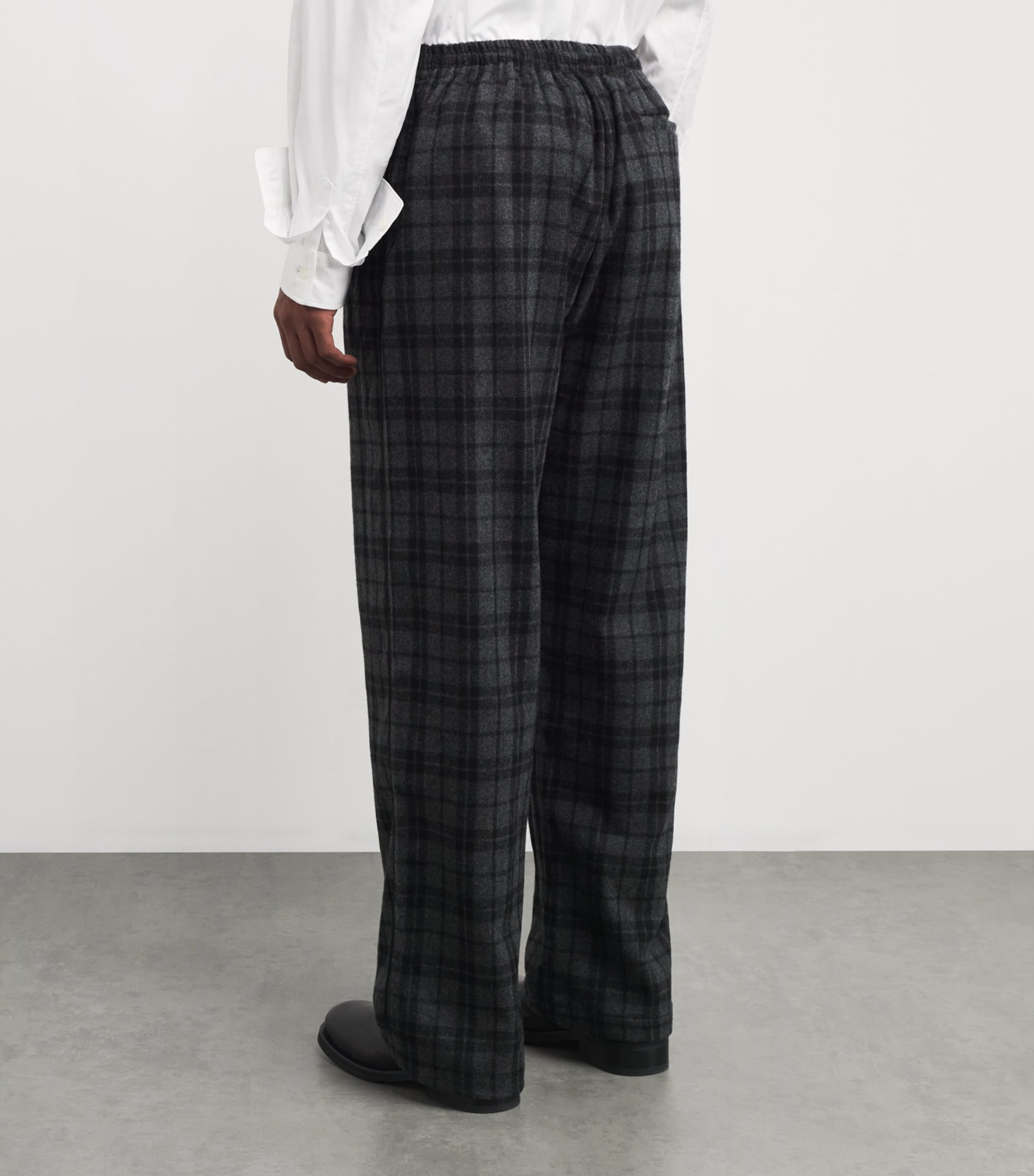 Wool-Blend Ruff Rider Trousers CHARCOAL Image 4