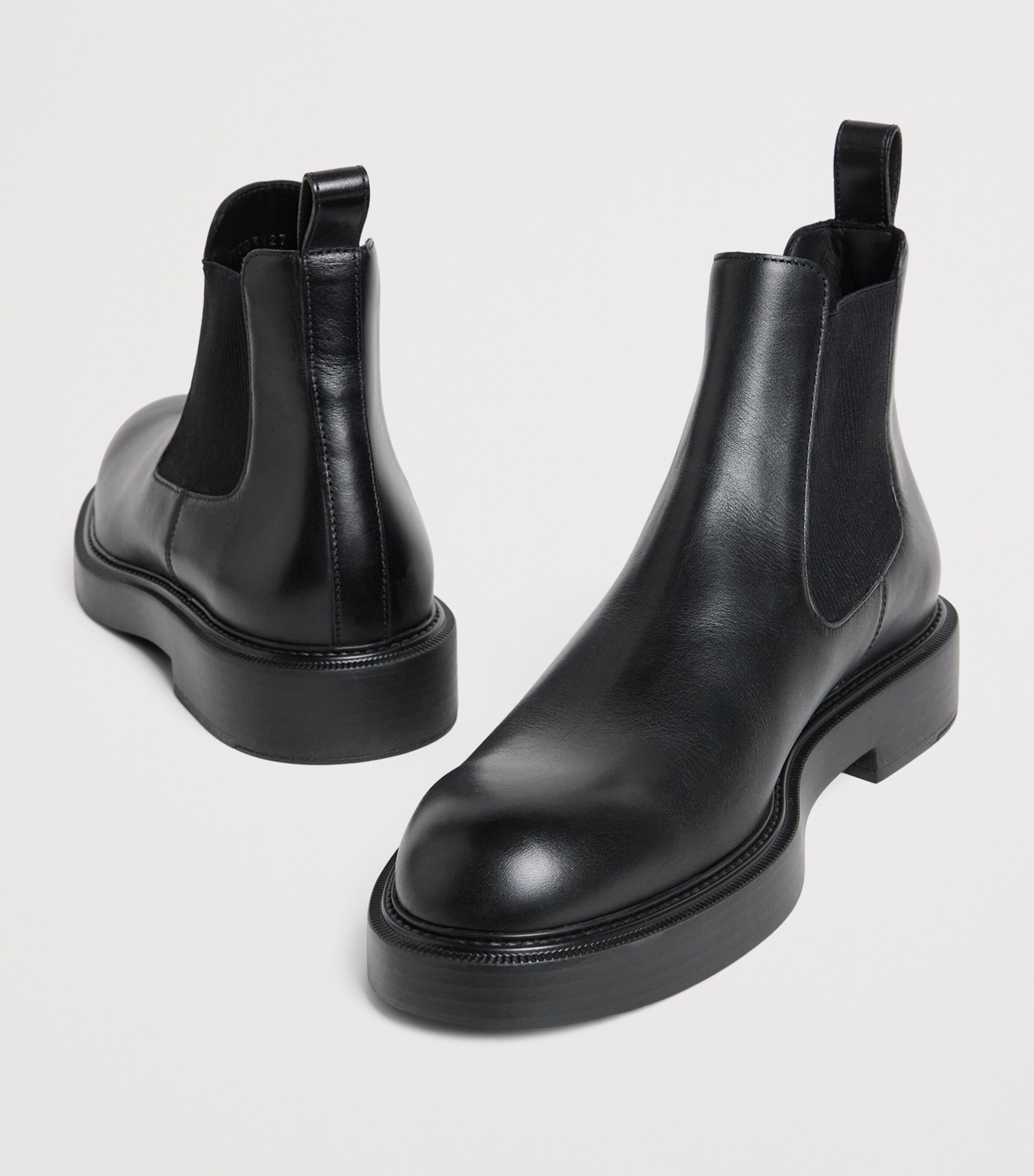Emporio Armani Black Leather Chelsea Boots | Harrods US
