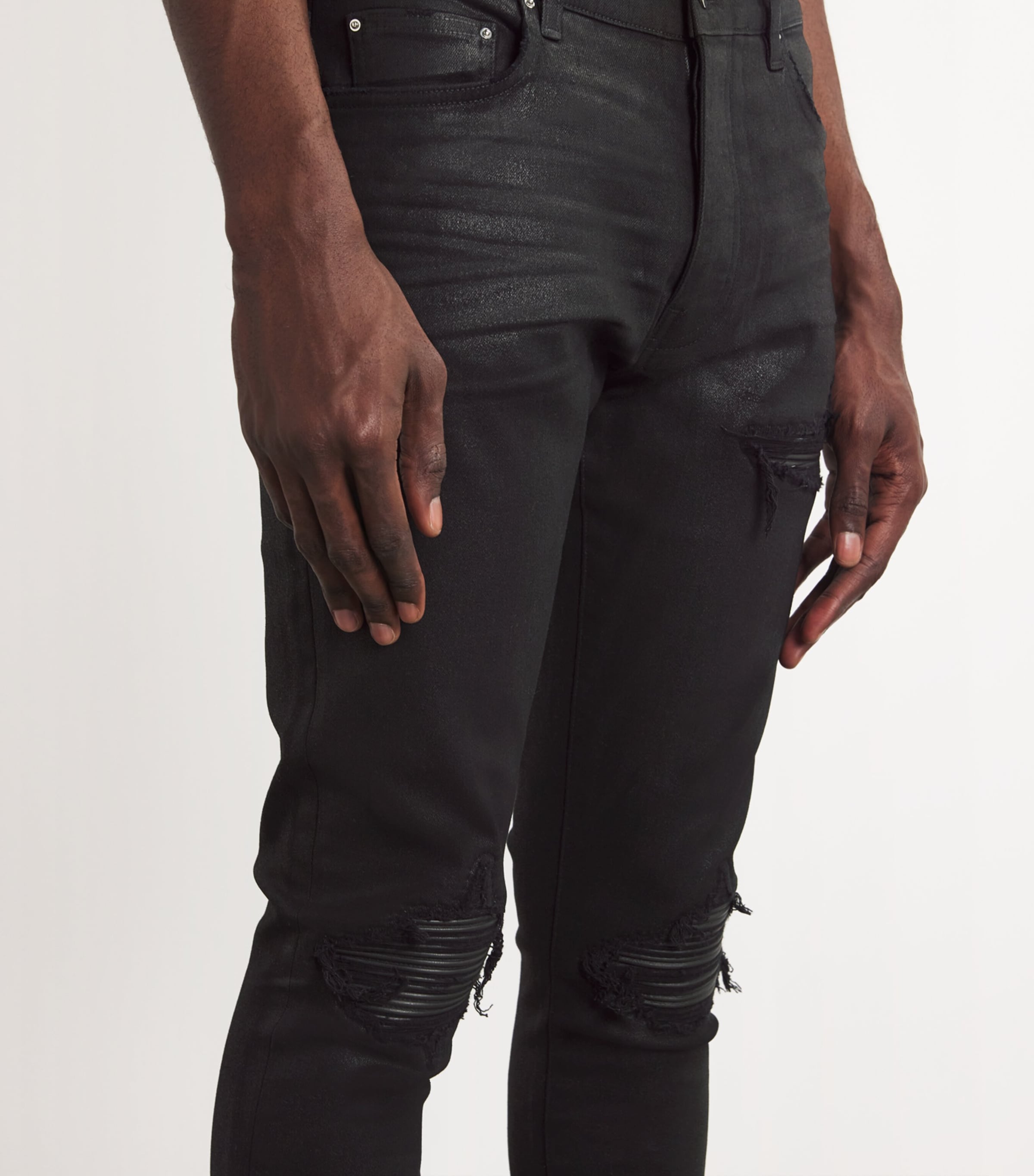 AMIRI Black Waxed MX1 Skinny Jeans | Harrods US