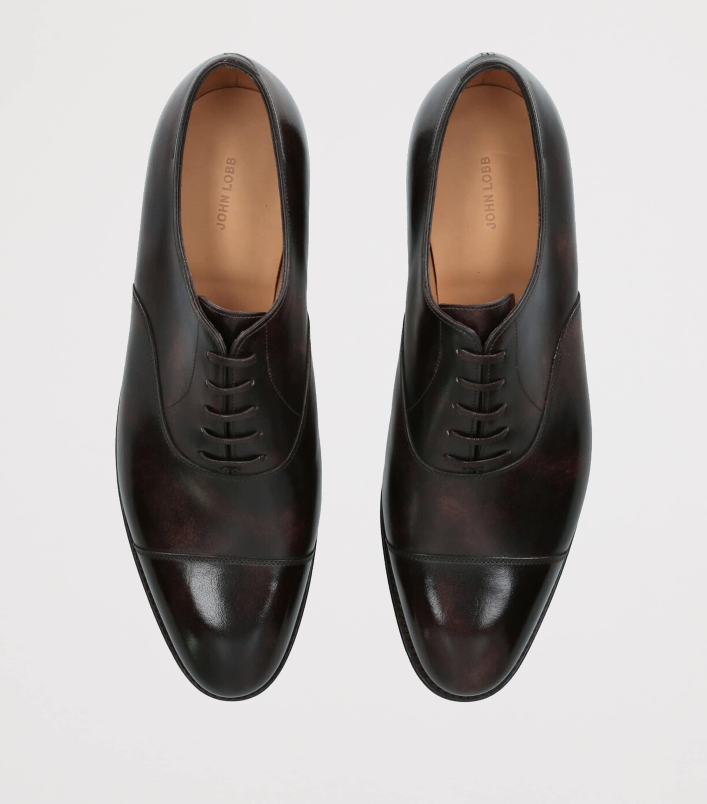 John Lobb Leather City II Oxford Shoes Dark Brown Image 4