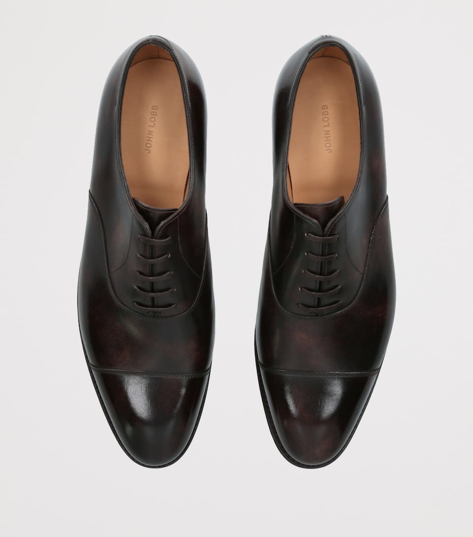 John Lobb Leather City II Oxford Shoes Dark Brown Image 4