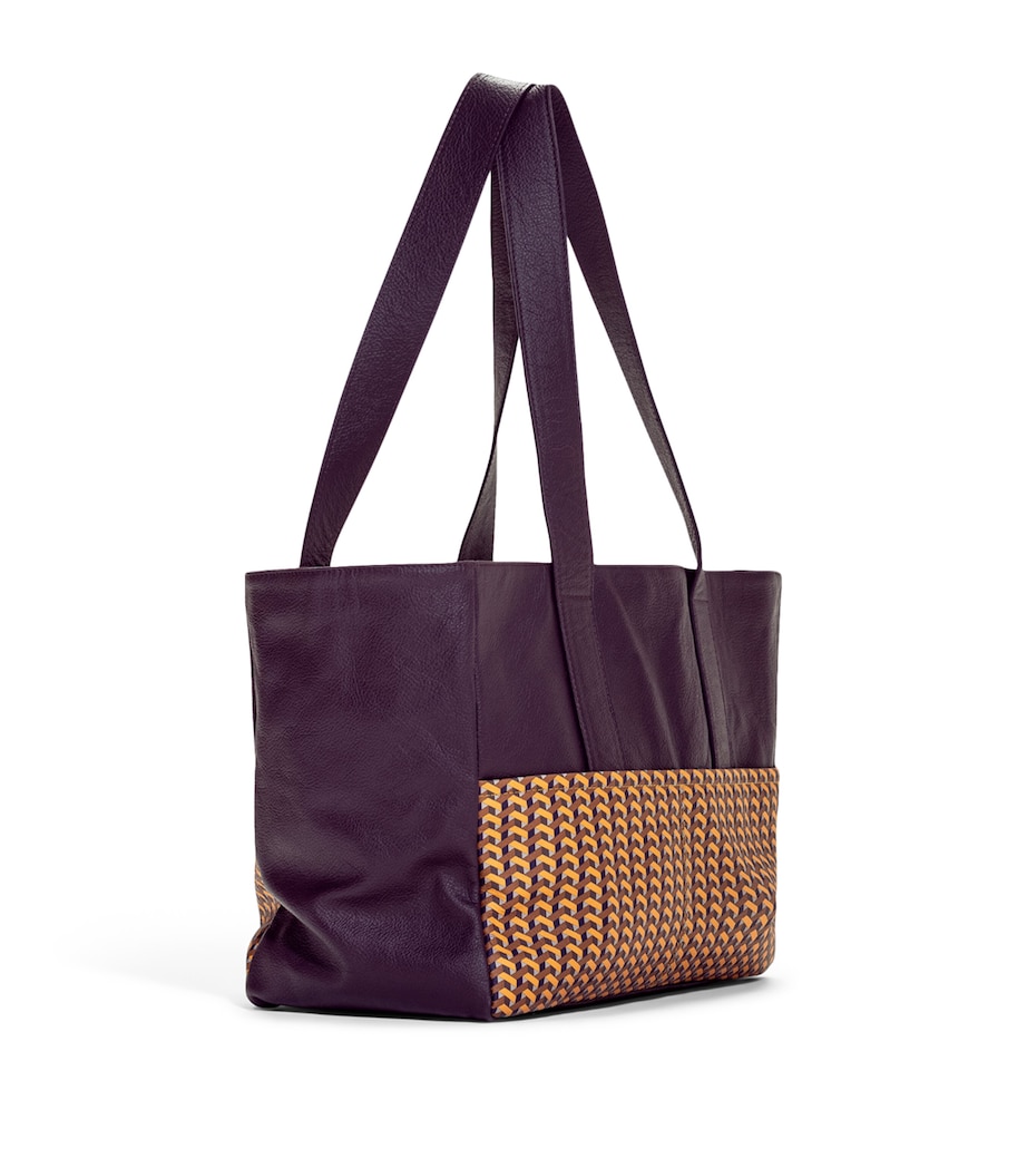 Poltrona Frau Leather Dog Carrier Ecru/purple Image 2